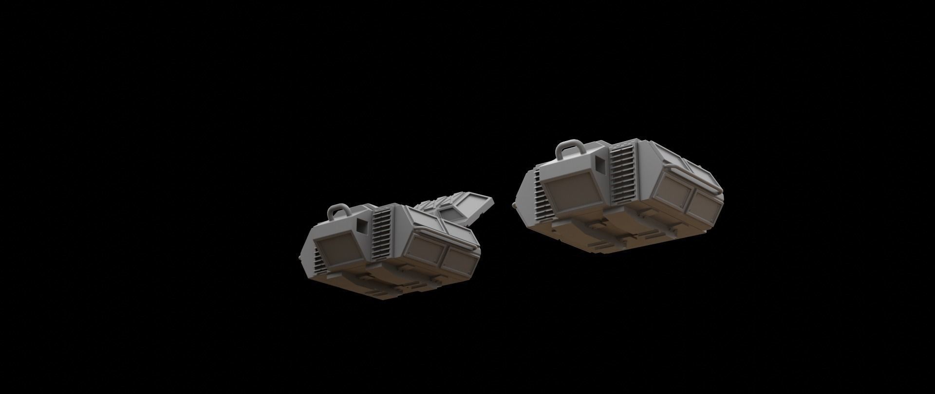 Mecha hard surface missile launcher 3D model_13