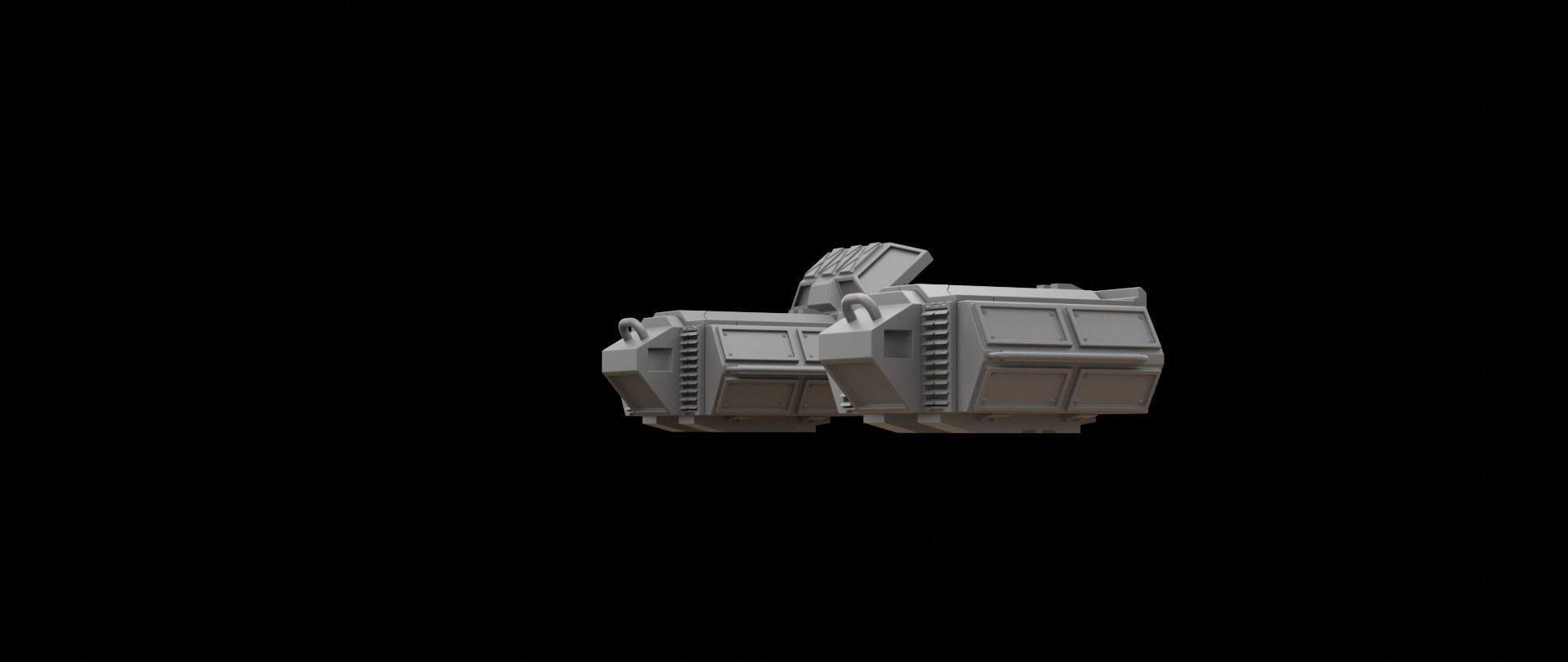 Mecha hard surface missile launcher 3D model_11