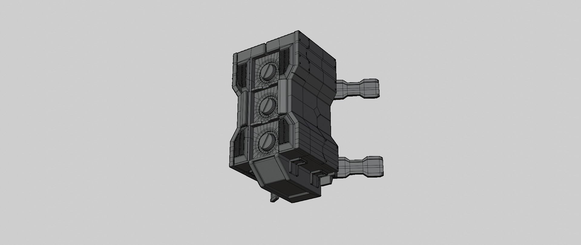 Mecha hard surface missile launcher 3D model_18