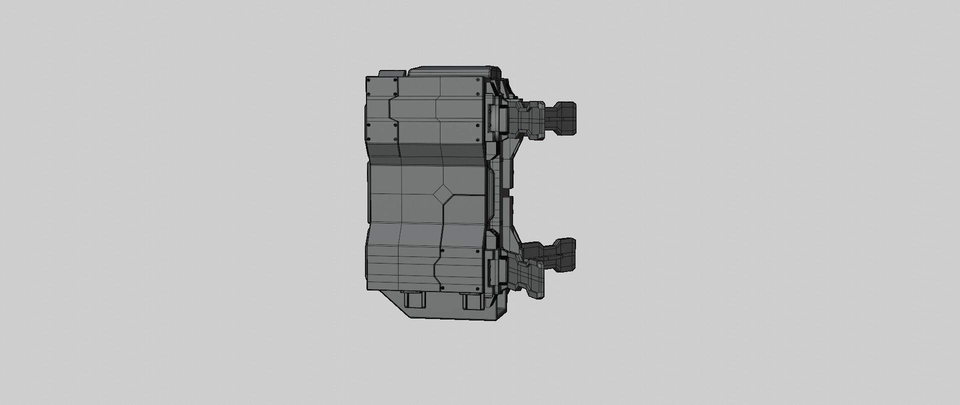 Mecha hard surface missile launcher 3D model_19
