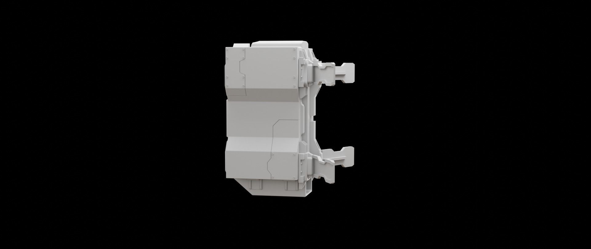 Mecha hard surface missile launcher 3D model_10