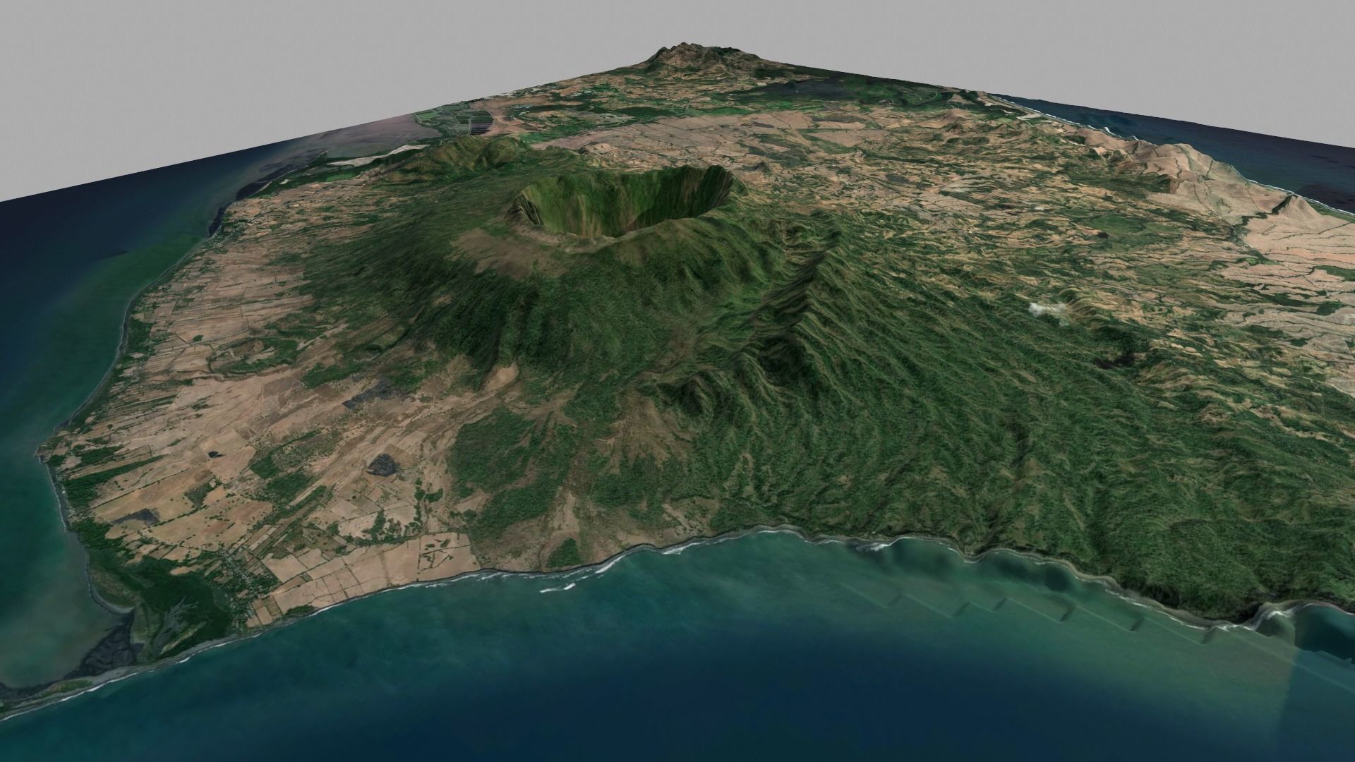 Stratovolcano Cosiguina Nicaragua 3D model_2