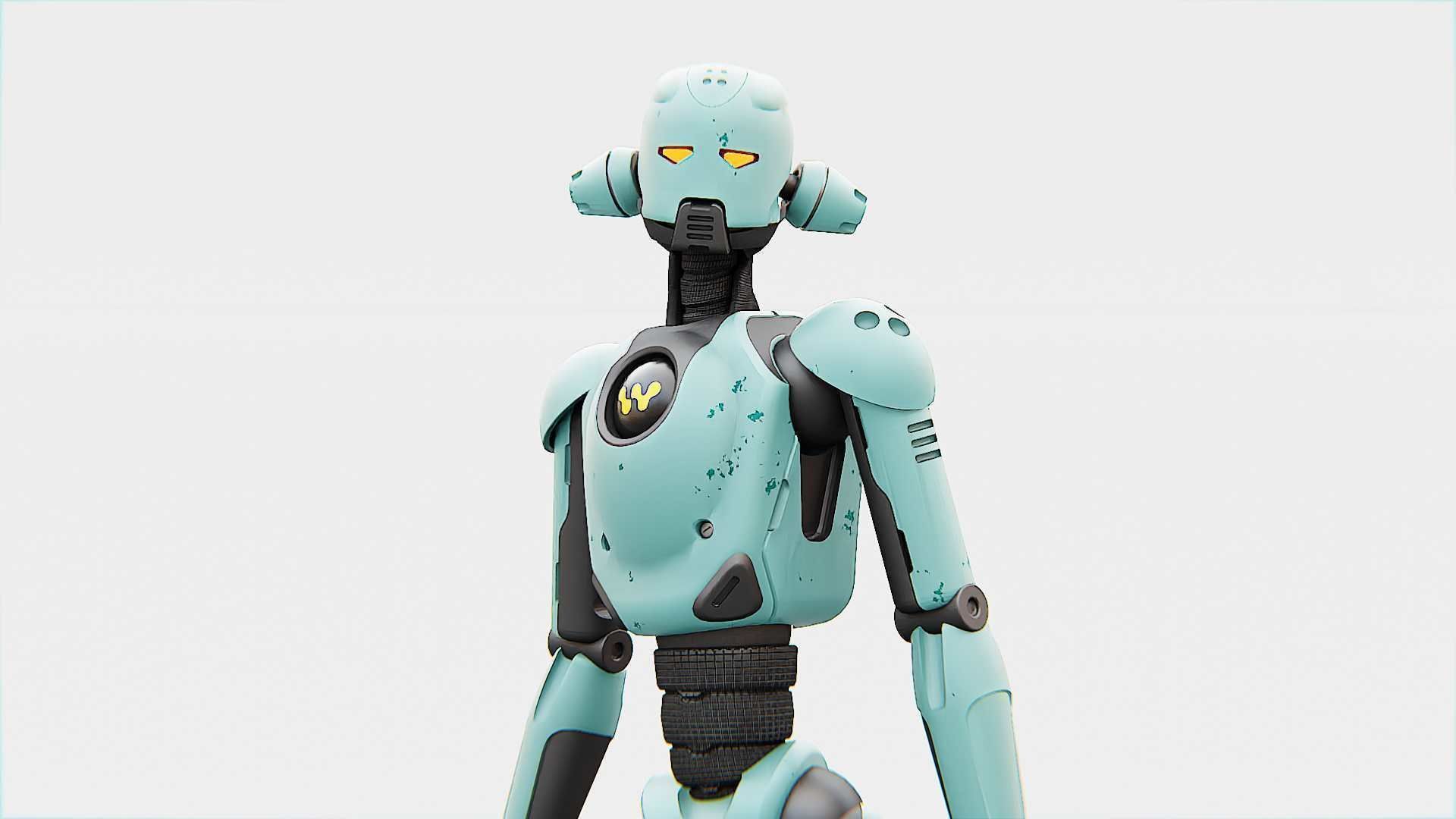 ANDROID JUNO FEMALE  RIGGED 3D model_1