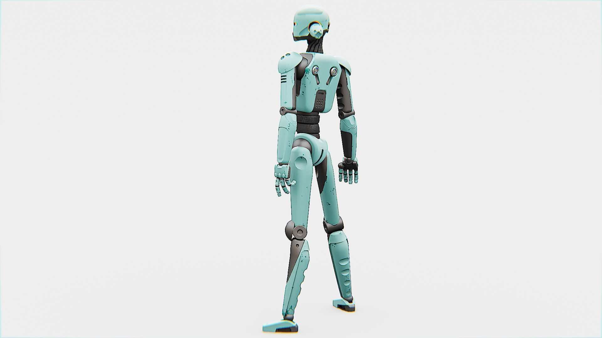 ANDROID JUNO FEMALE  RIGGED 3D model_5