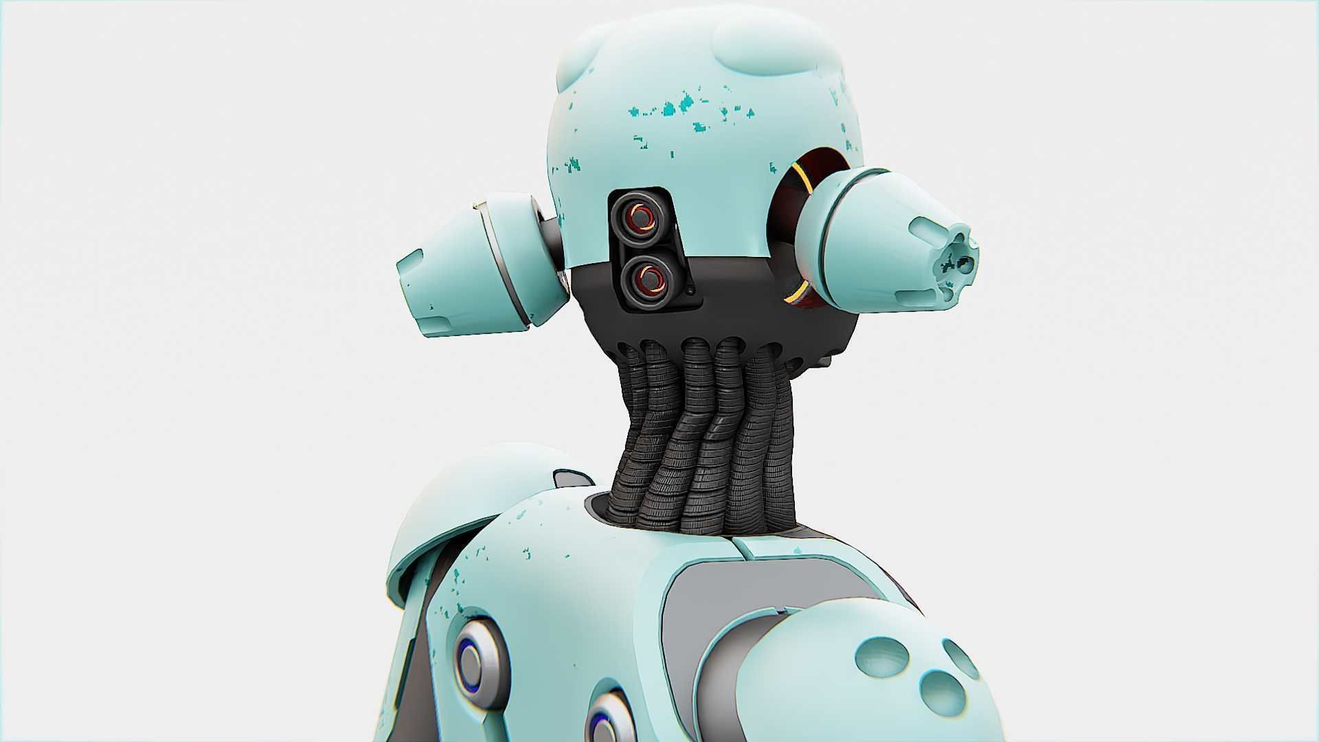 ANDROID JUNO FEMALE  RIGGED 3D model_40