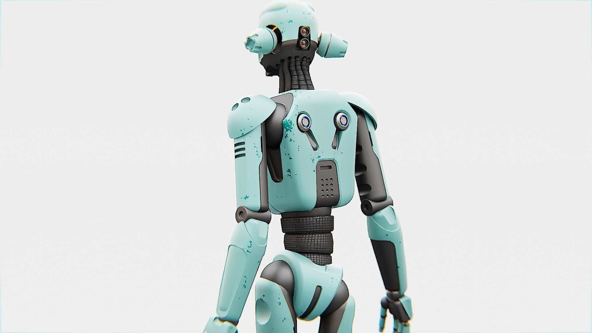 ANDROID JUNO FEMALE  RIGGED 3D model_25