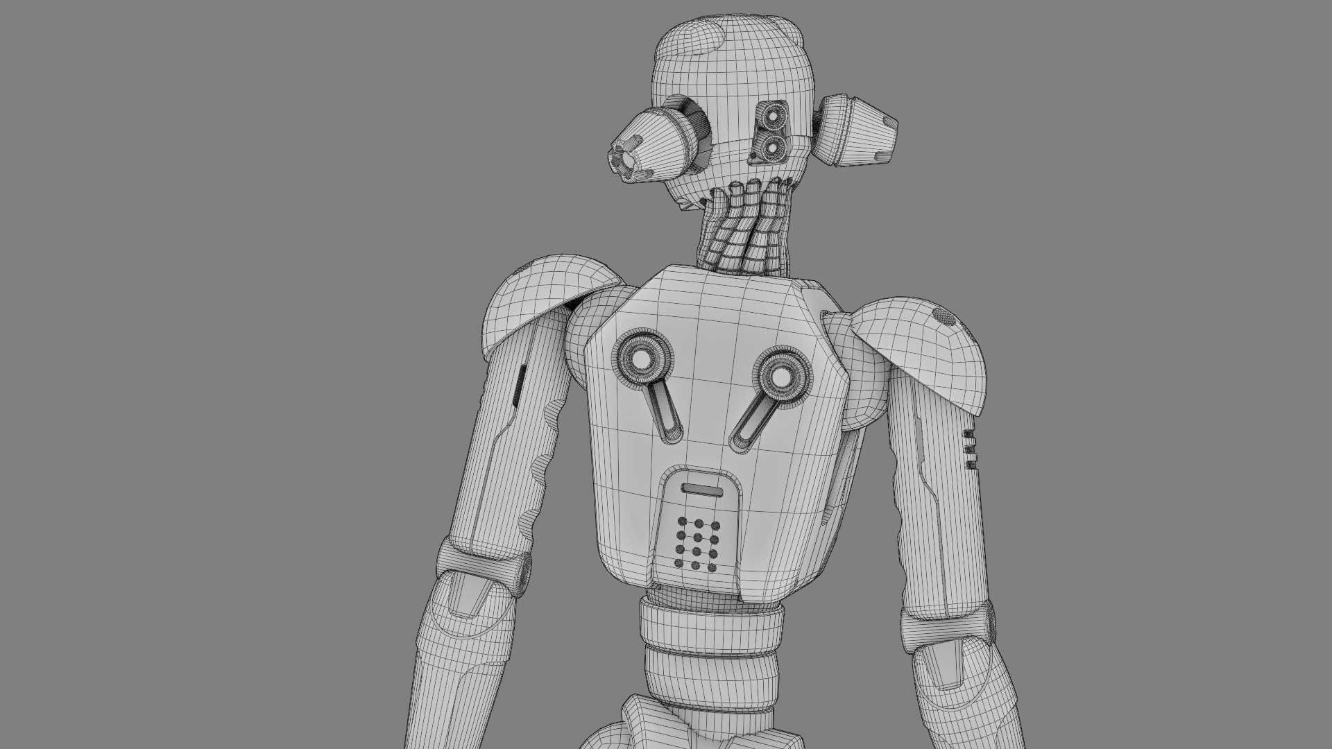 ANDROID JUNO FEMALE  RIGGED 3D model_39