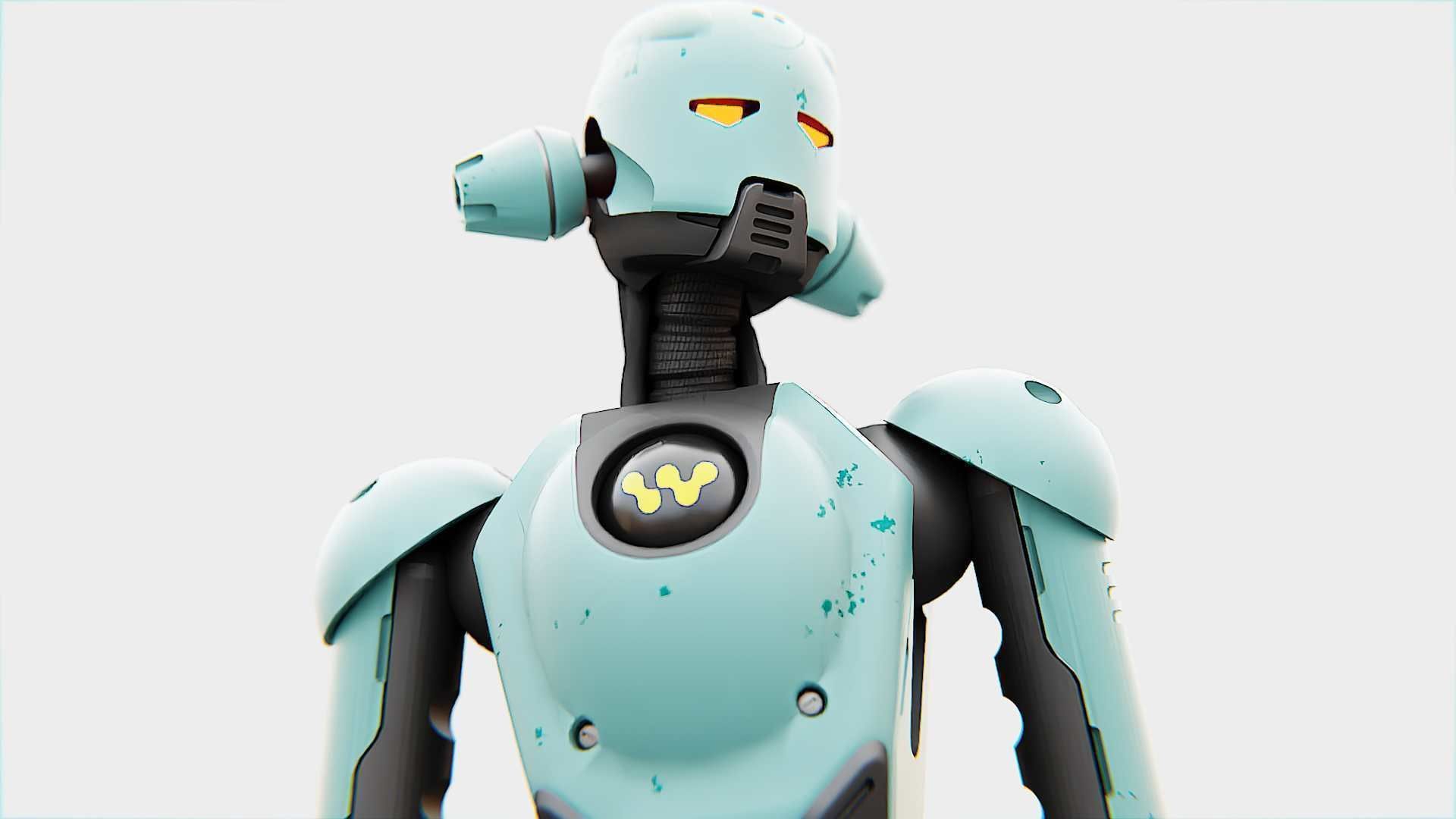 ANDROID JUNO FEMALE  RIGGED 3D model_16