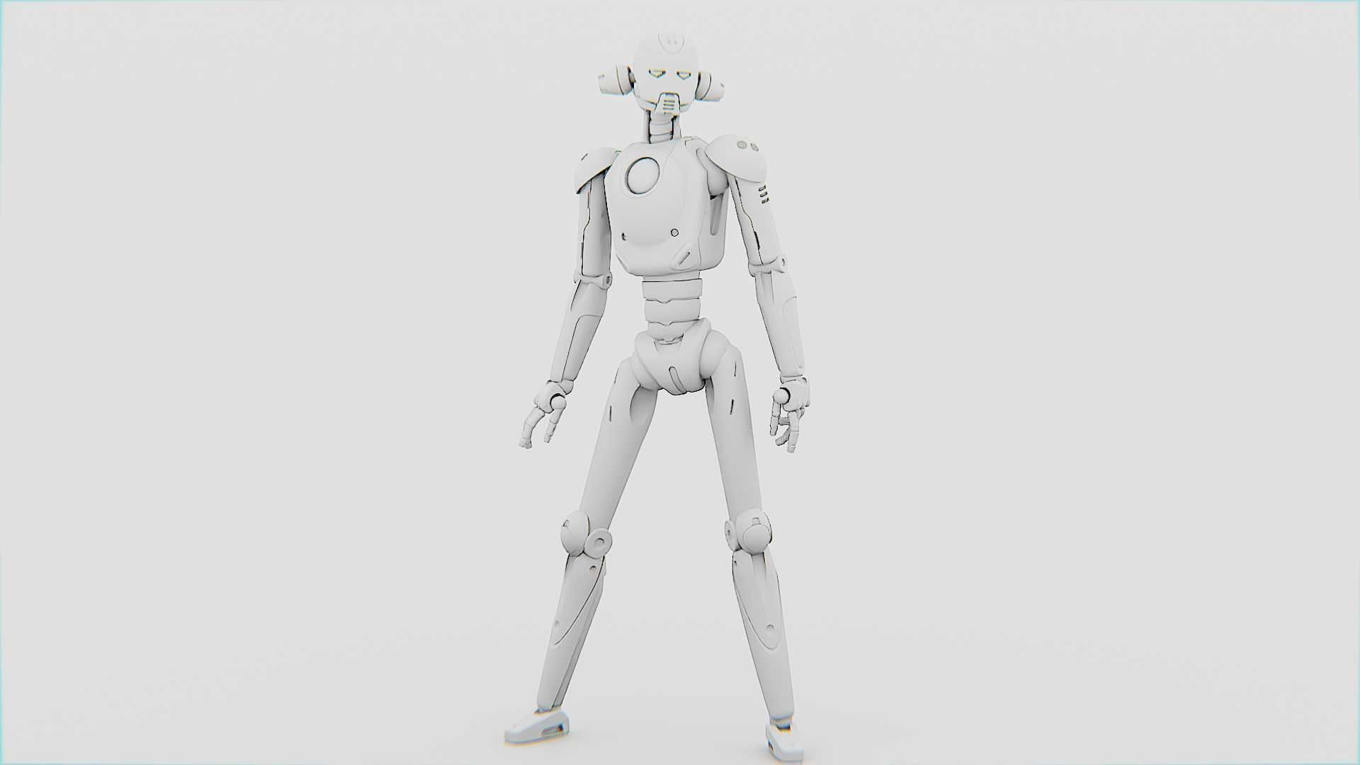 ANDROID JUNO FEMALE  RIGGED 3D model_33