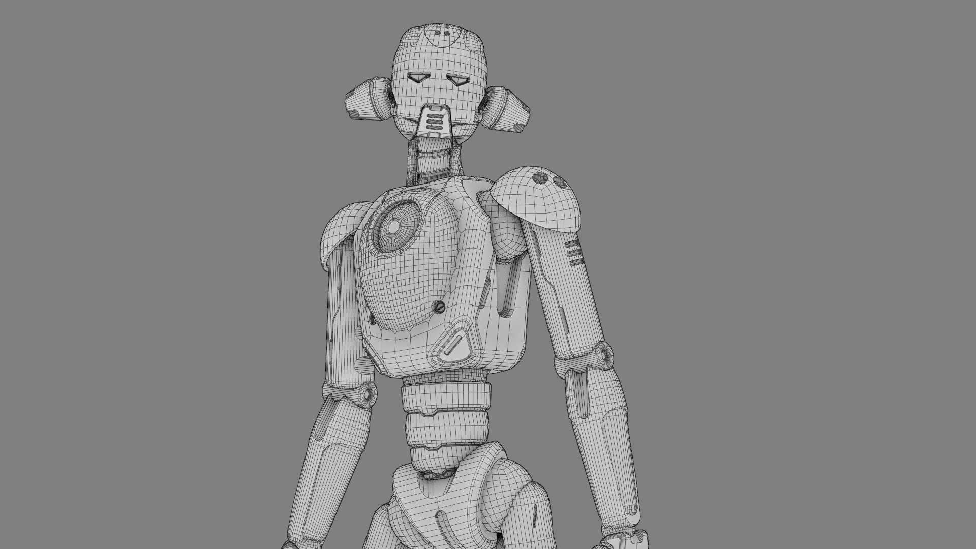 ANDROID JUNO FEMALE  RIGGED 3D model_38