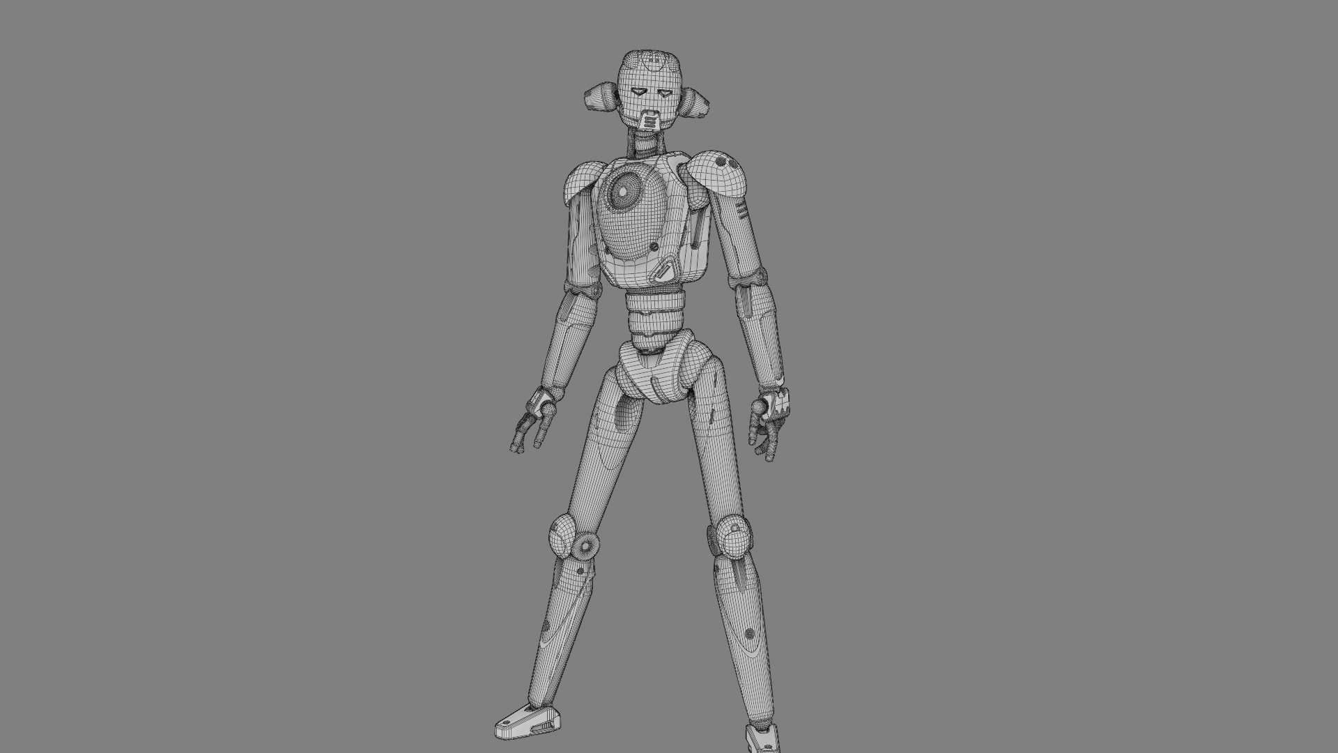 ANDROID JUNO FEMALE  RIGGED 3D model_36