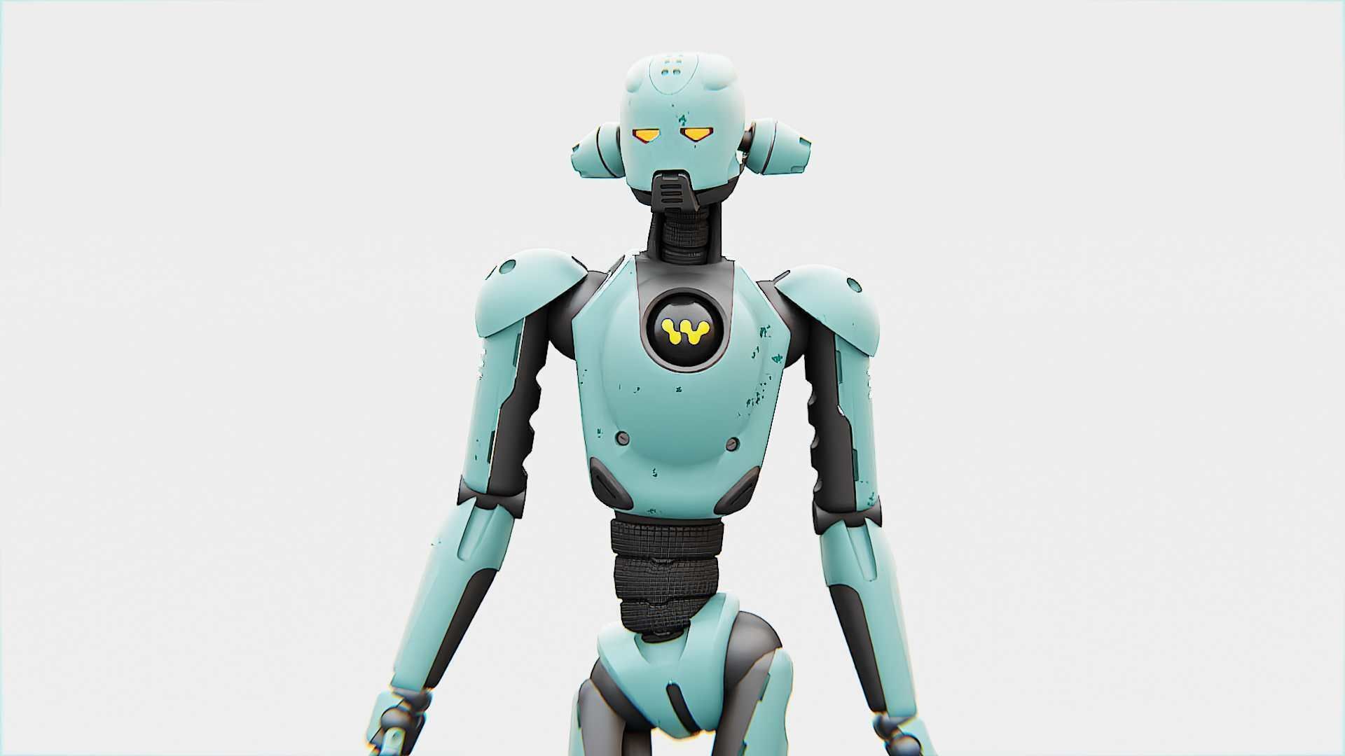 ANDROID JUNO FEMALE  RIGGED 3D model_20