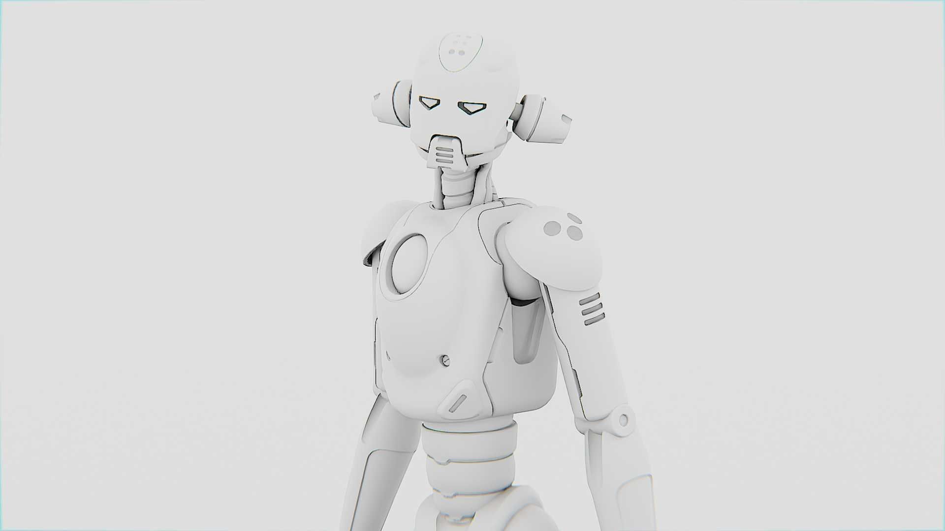 ANDROID JUNO FEMALE  RIGGED 3D model_30