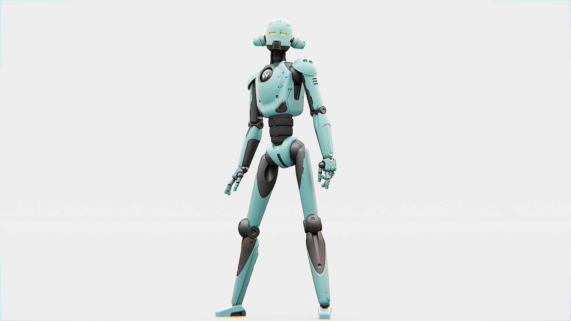 ANDROID JUNO FEMALE  RIGGED 3D model_11