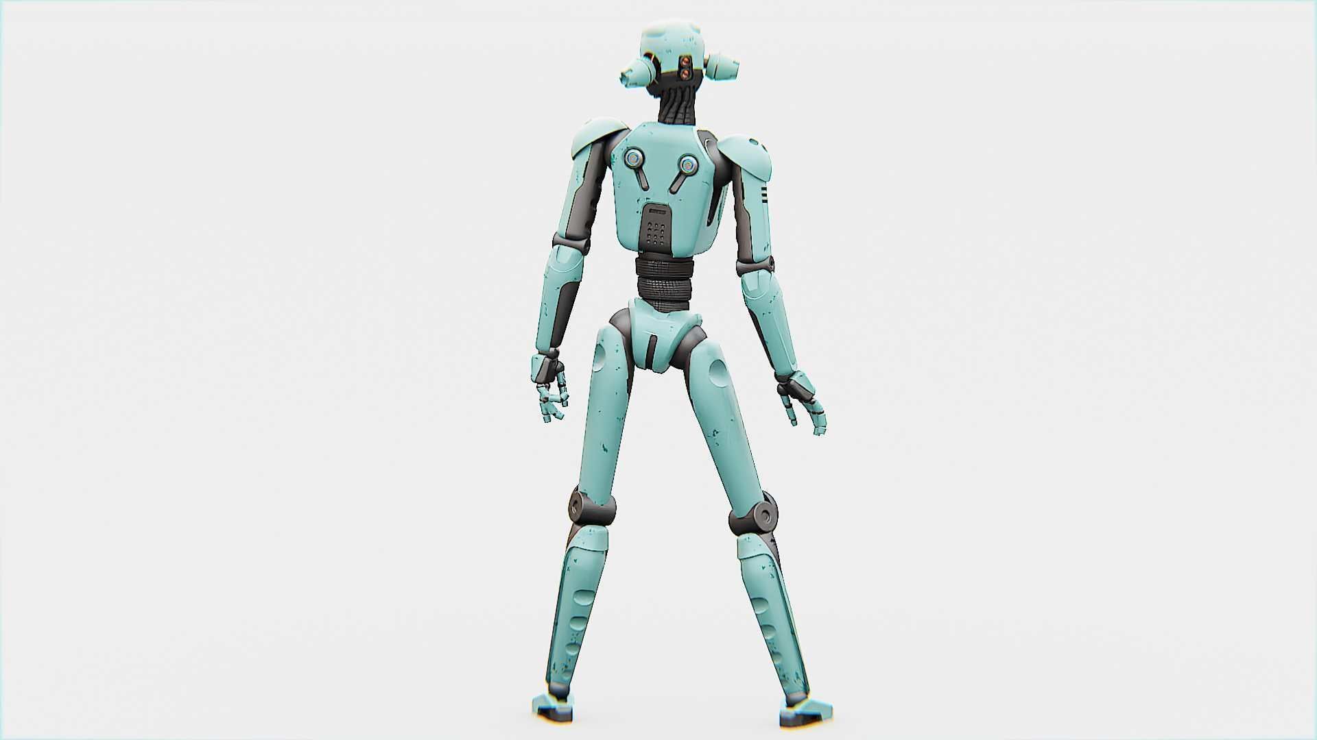 ANDROID JUNO FEMALE  RIGGED 3D model_7