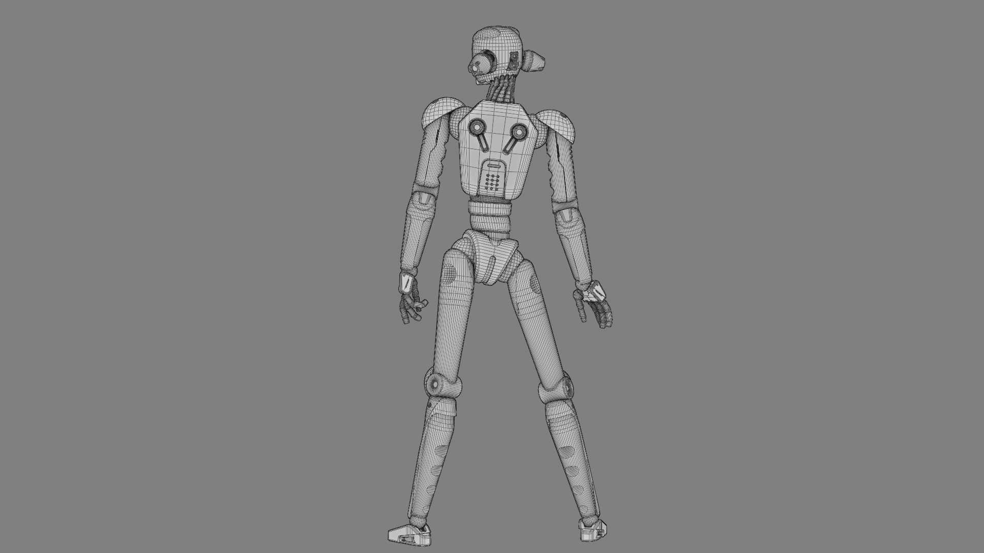 ANDROID JUNO FEMALE  RIGGED 3D model_37