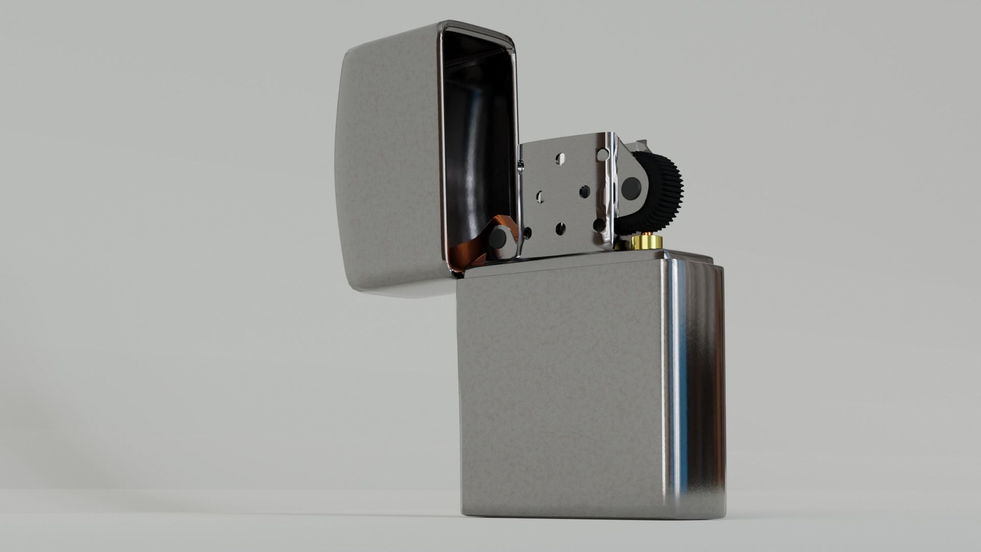 Zippo lighter 3D model_1