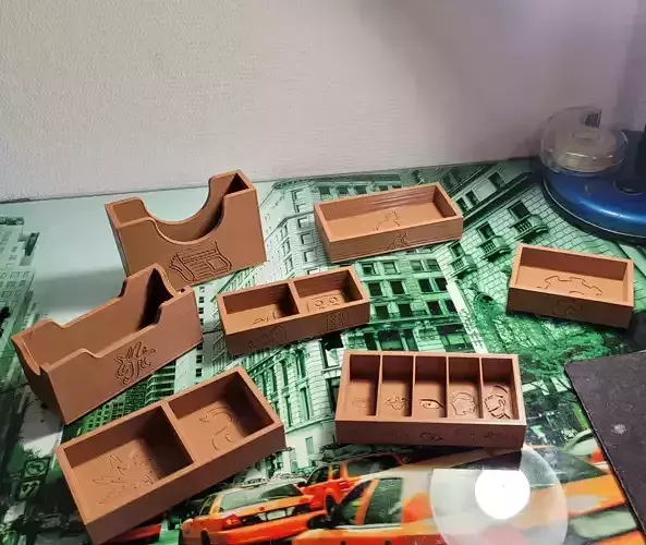 Arkham Horror Third Edition and Under Dark Waves boxes 3D print model