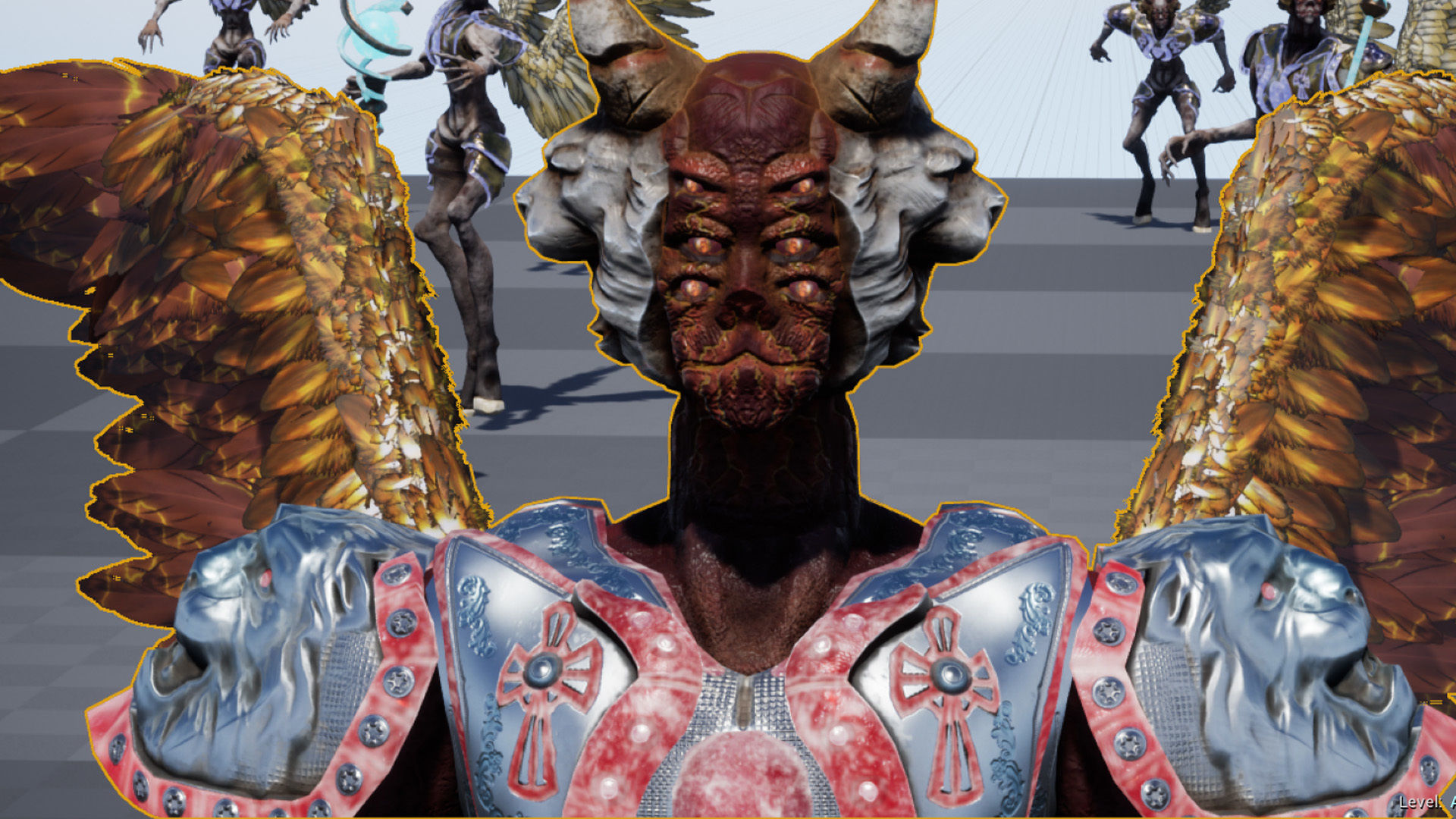 Angel 02 Cherubim Low Poly 3D Model Game Ready Low-poly 3D model_7