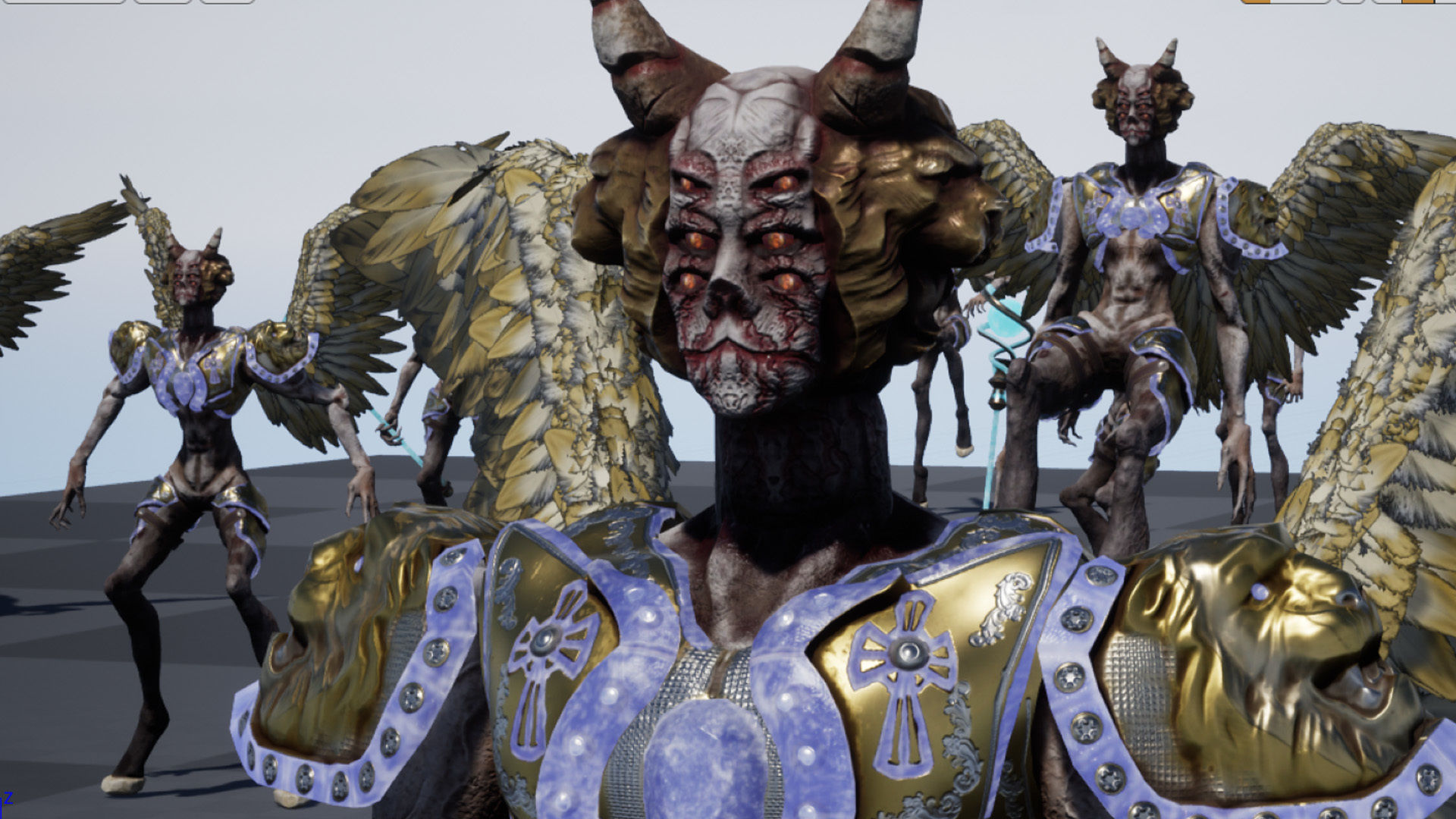 Angel 02 Cherubim Low Poly 3D Model Game Ready Low-poly 3D model_5