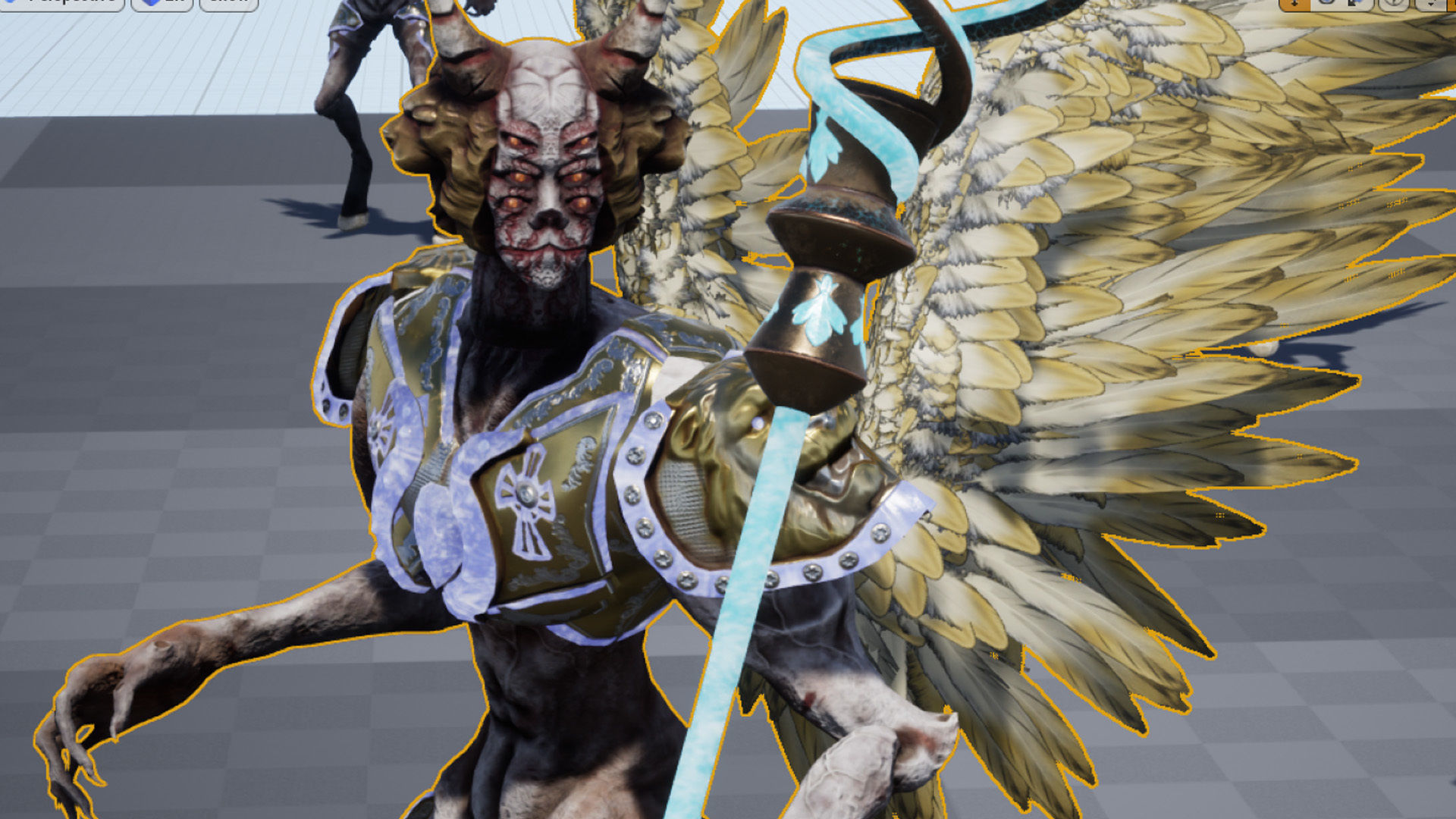 Angel 02 Cherubim Low Poly 3D Model Game Ready Low-poly 3D model_4