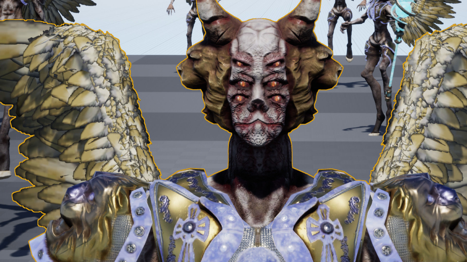 Angel 02 Cherubim Low Poly 3D Model Game Ready Low-poly 3D model_6