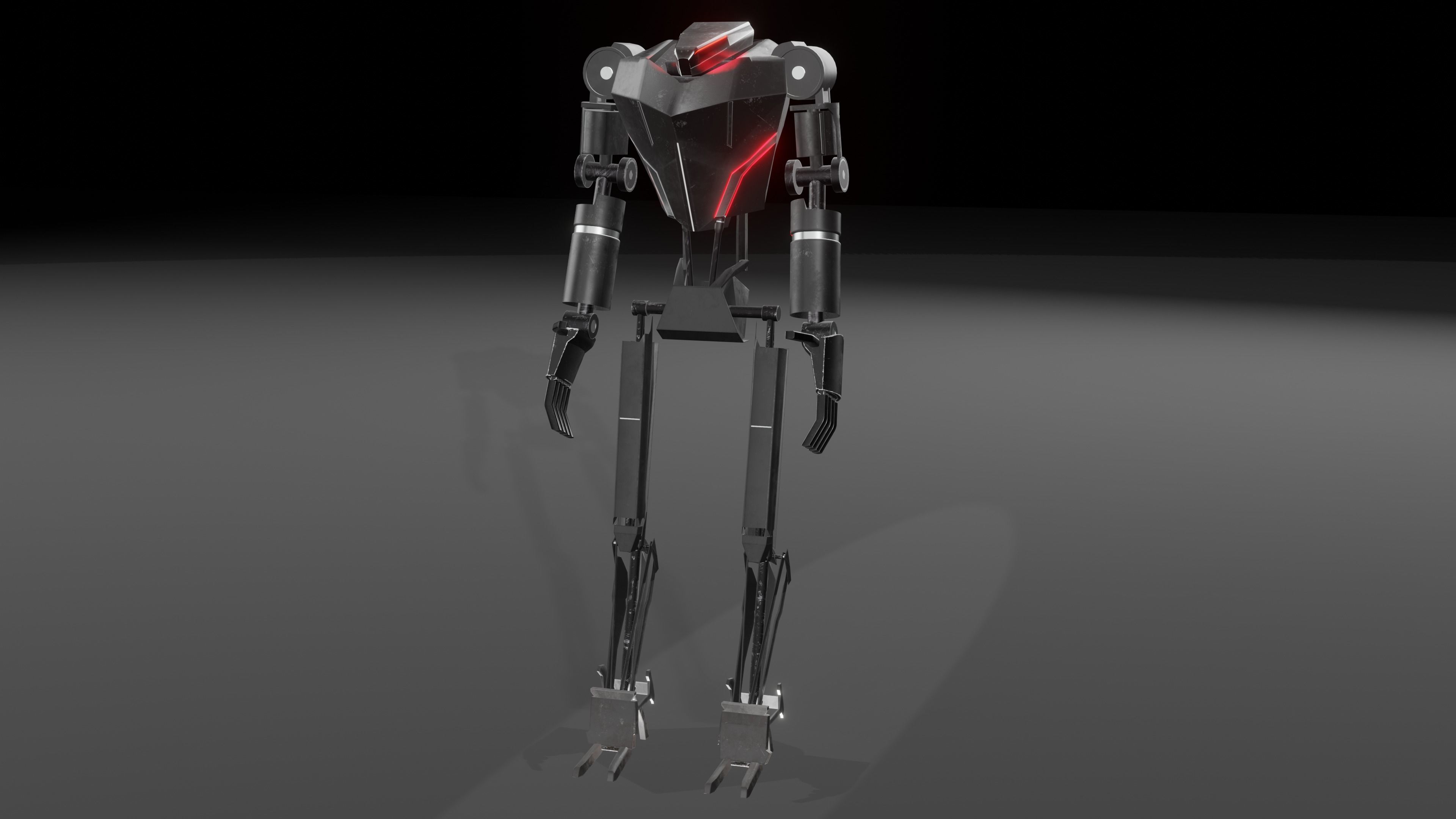 Futuristic Robot Free low-poly 3D model_2