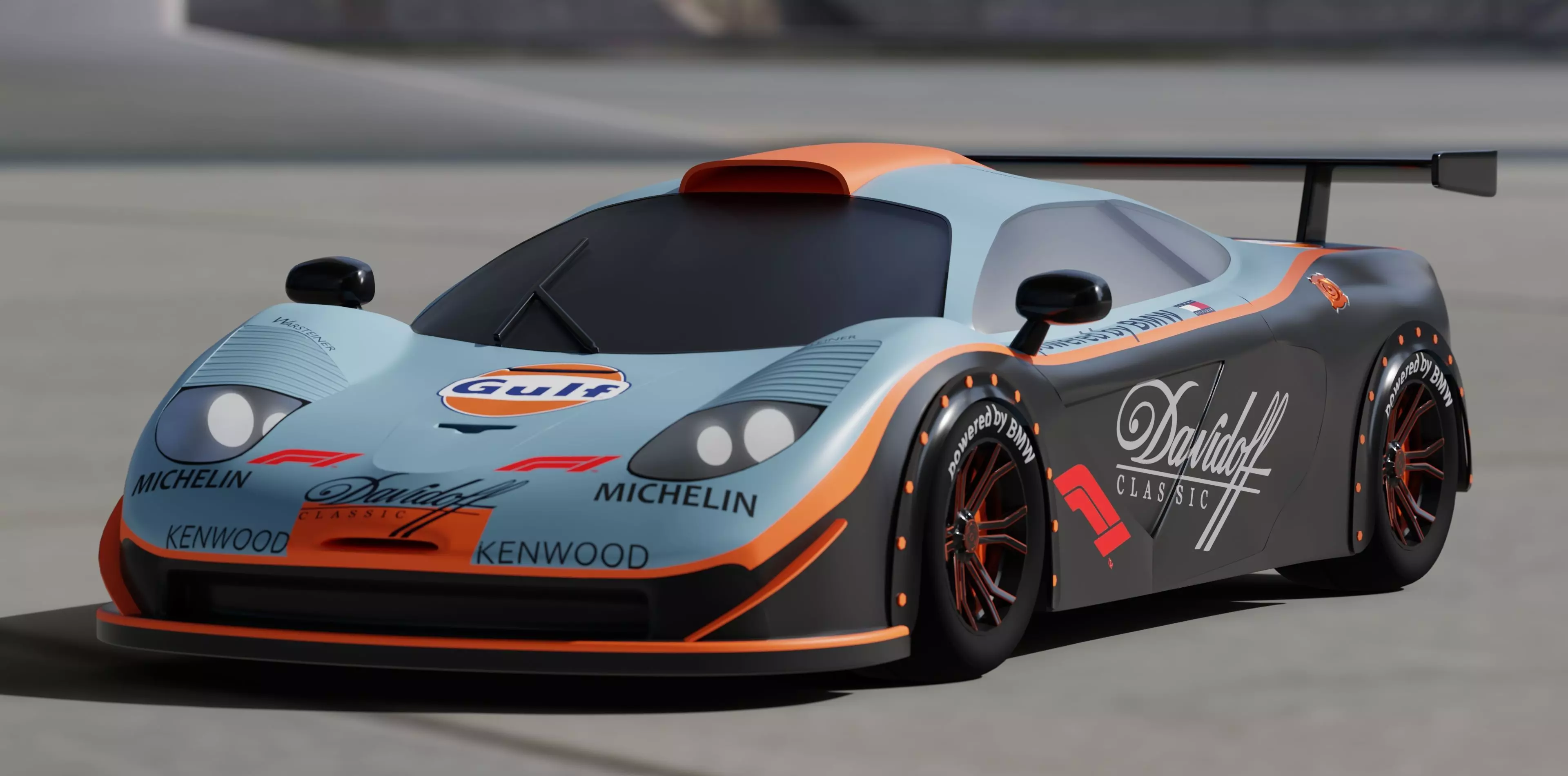 McLaren F1 GTR Low-poly 3D model