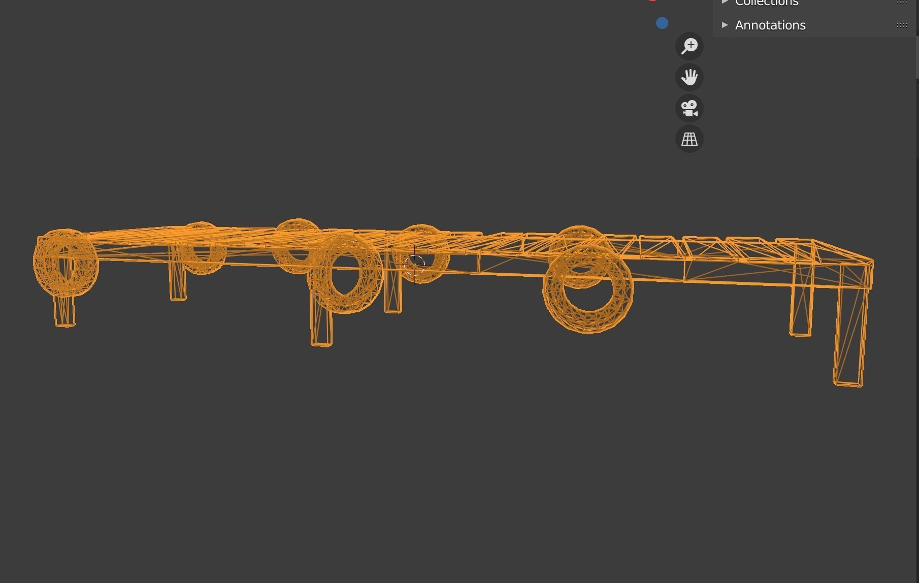 wood dock and tire Low-poly 3D model_4