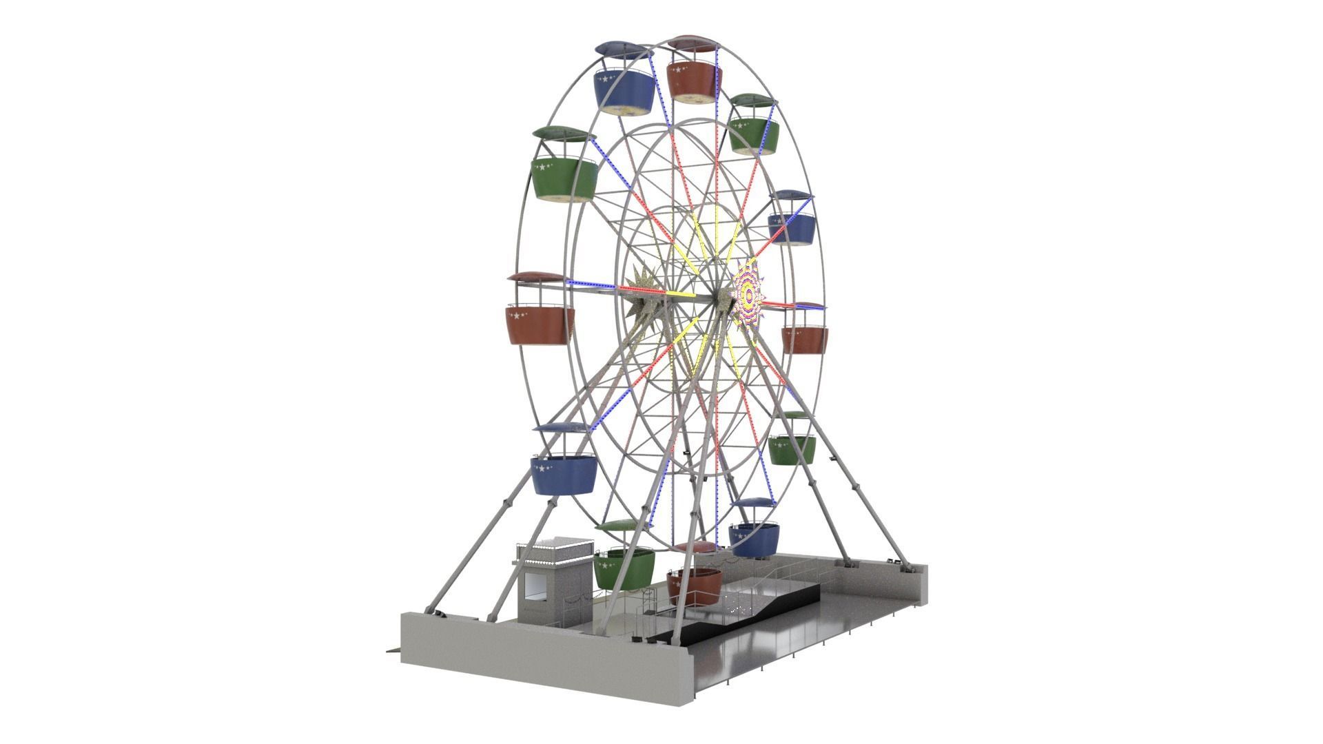 Ferris Wheel 3D model_4