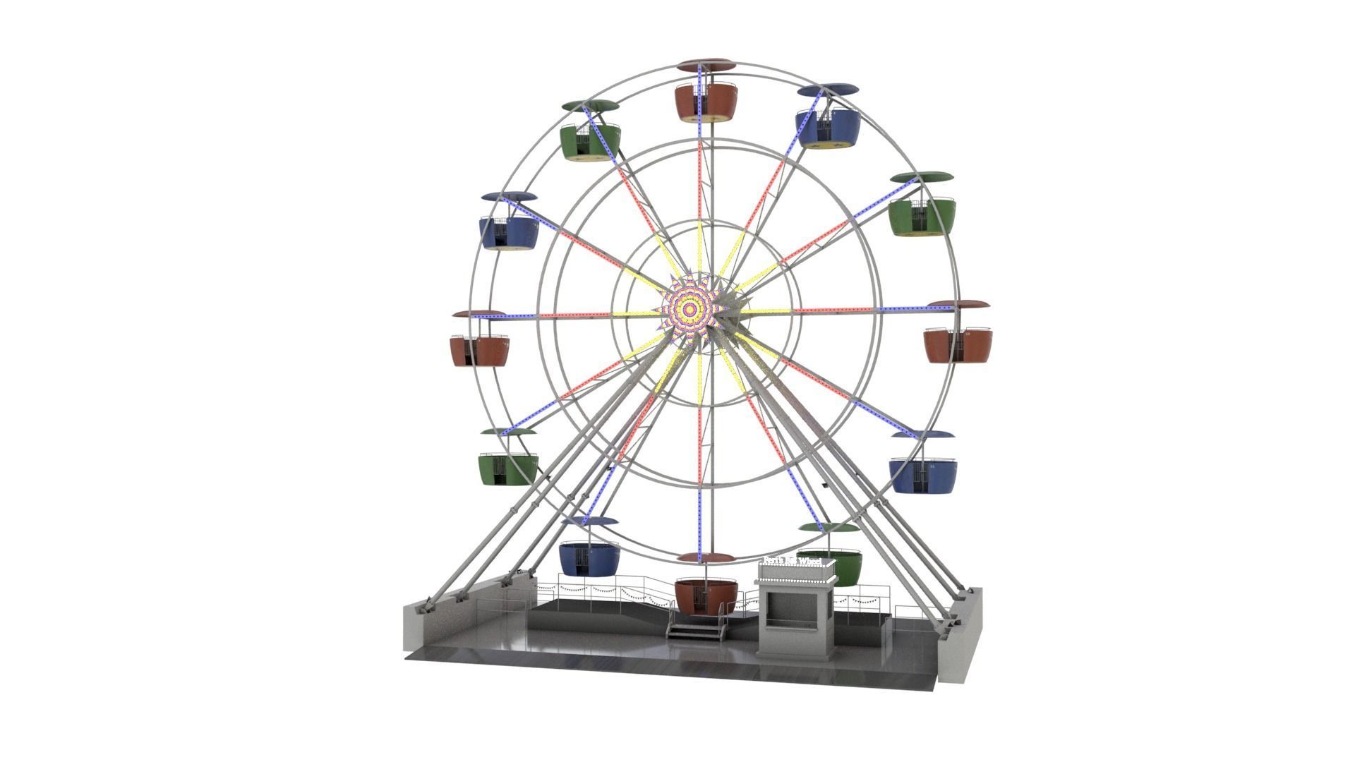 Ferris Wheel 3D model_5