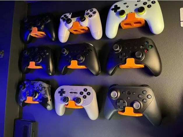 Universal Game Controller Wall Mount Stand 3D print model_0