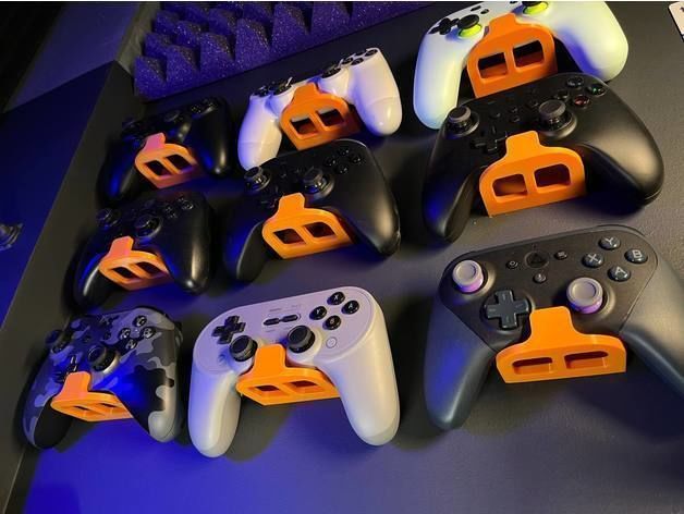Universal Game Controller Wall Mount Stand 3D print model_1