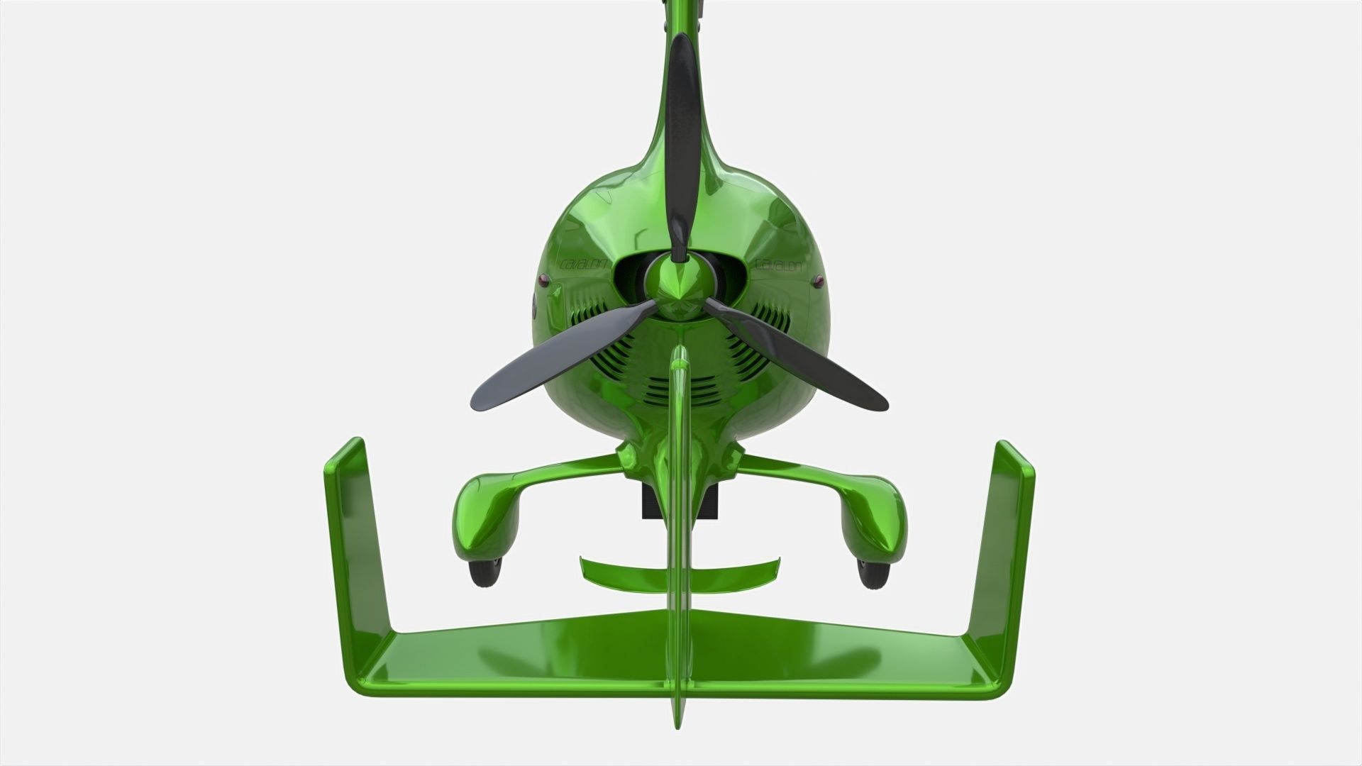 Gyroplane Autogyro Cavalon Green 3D model_5