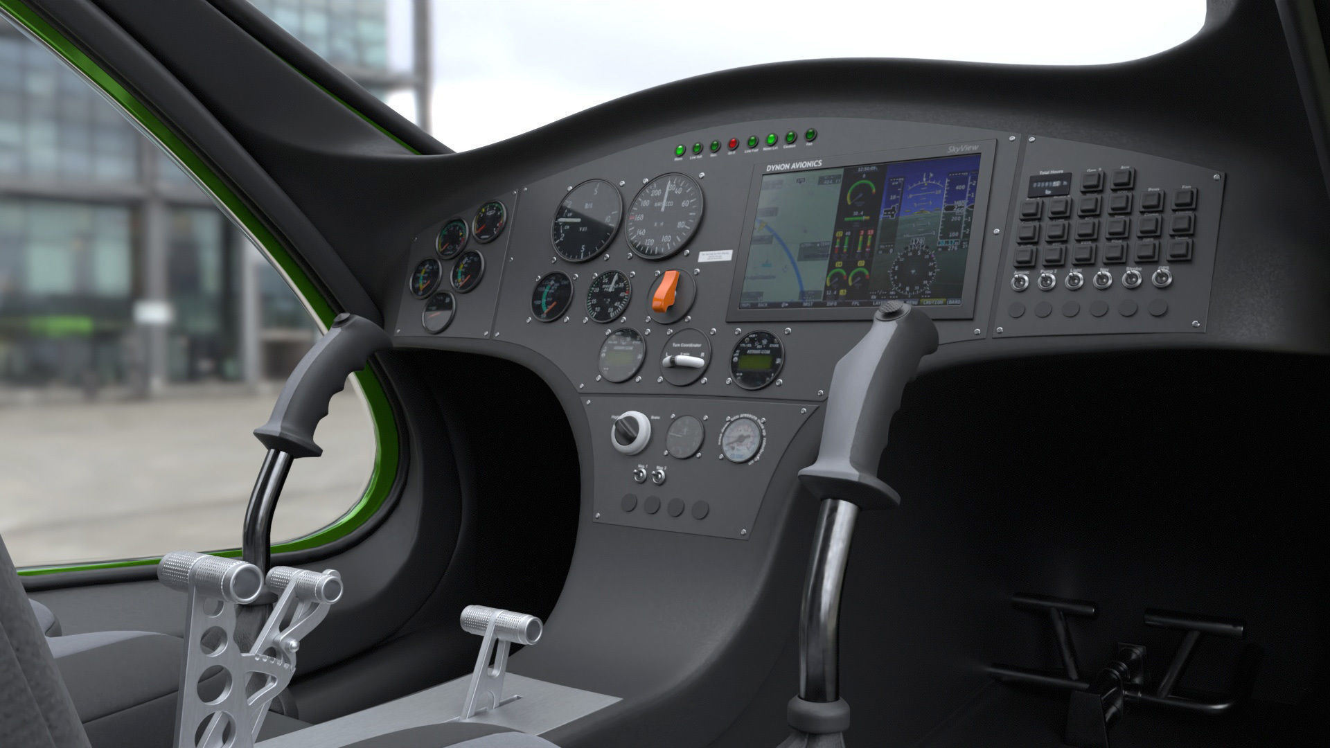 Gyroplane Autogyro Cavalon Green 3D model_12