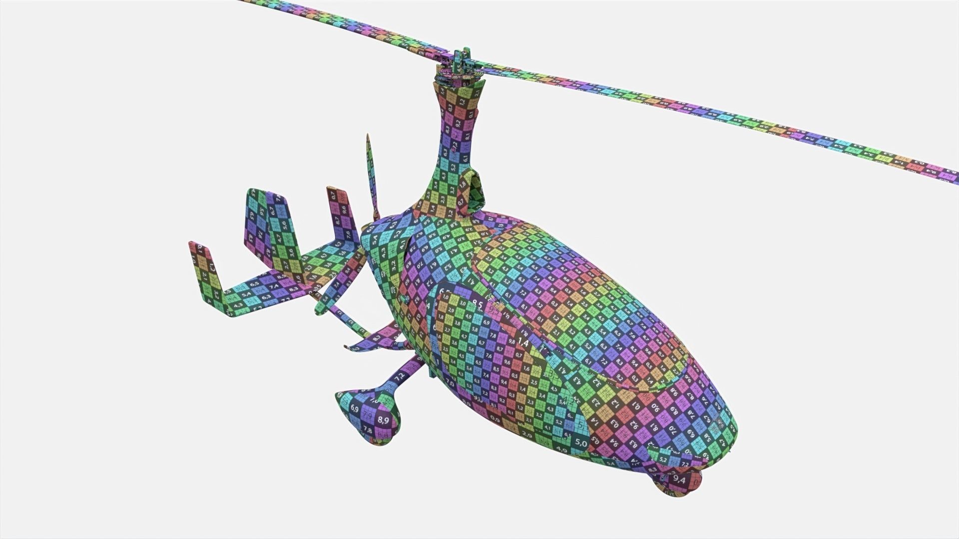 Gyroplane Autogyro Cavalon Green 3D model_16
