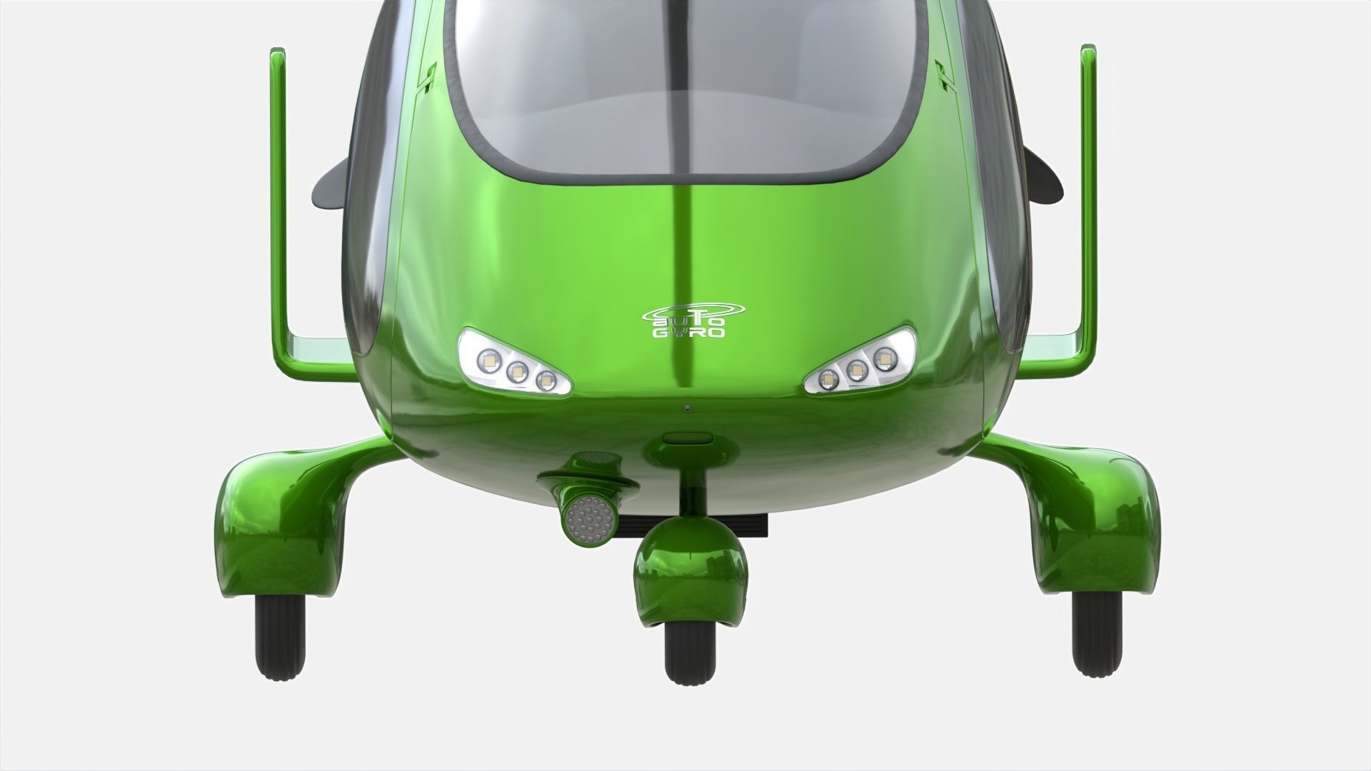 Gyroplane Autogyro Cavalon Green 3D model_9