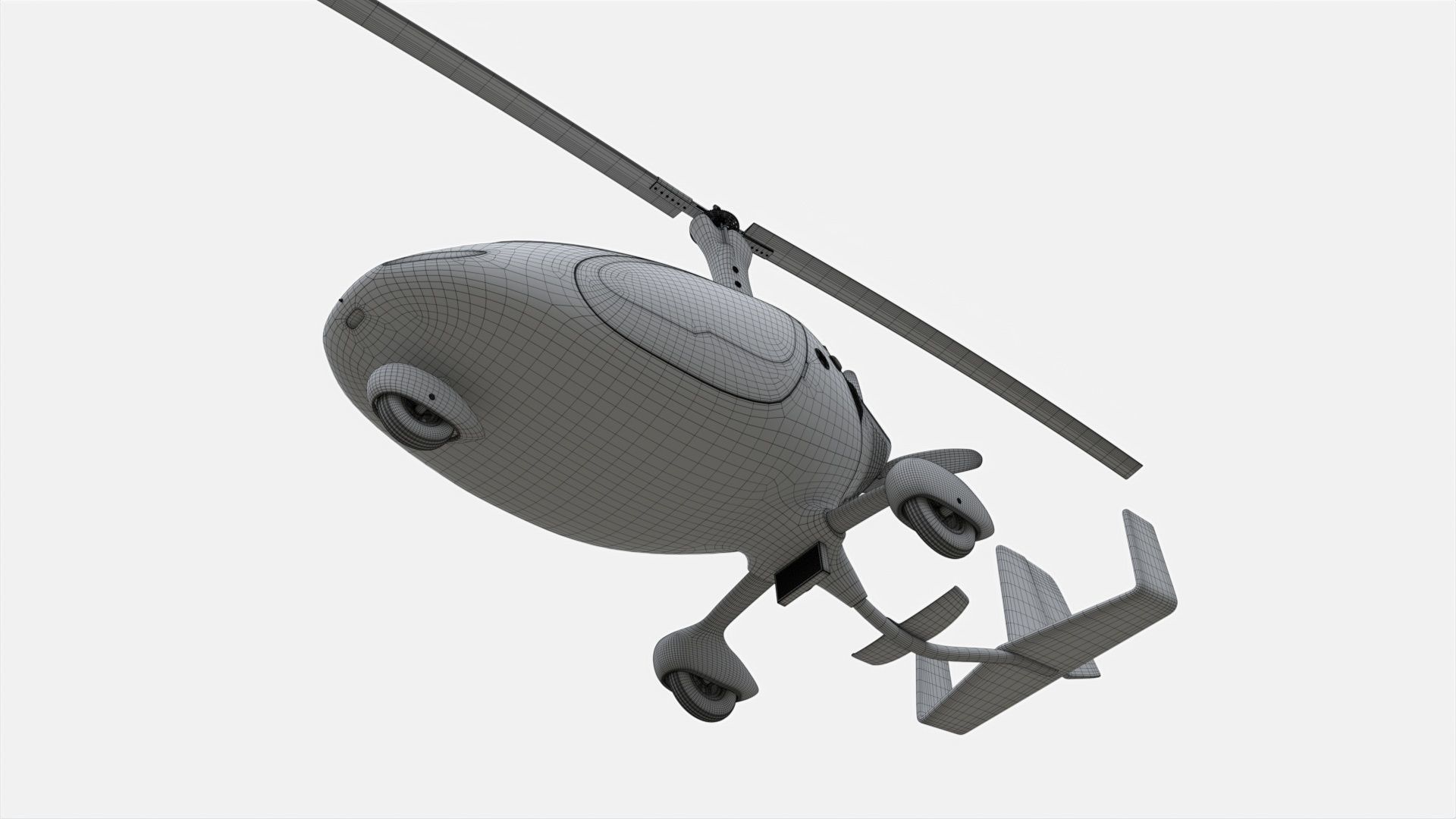 Gyroplane Autogyro Cavalon Green 3D model_15