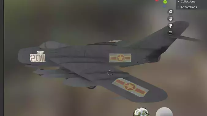 mig 17 jet Low-poly 3D model