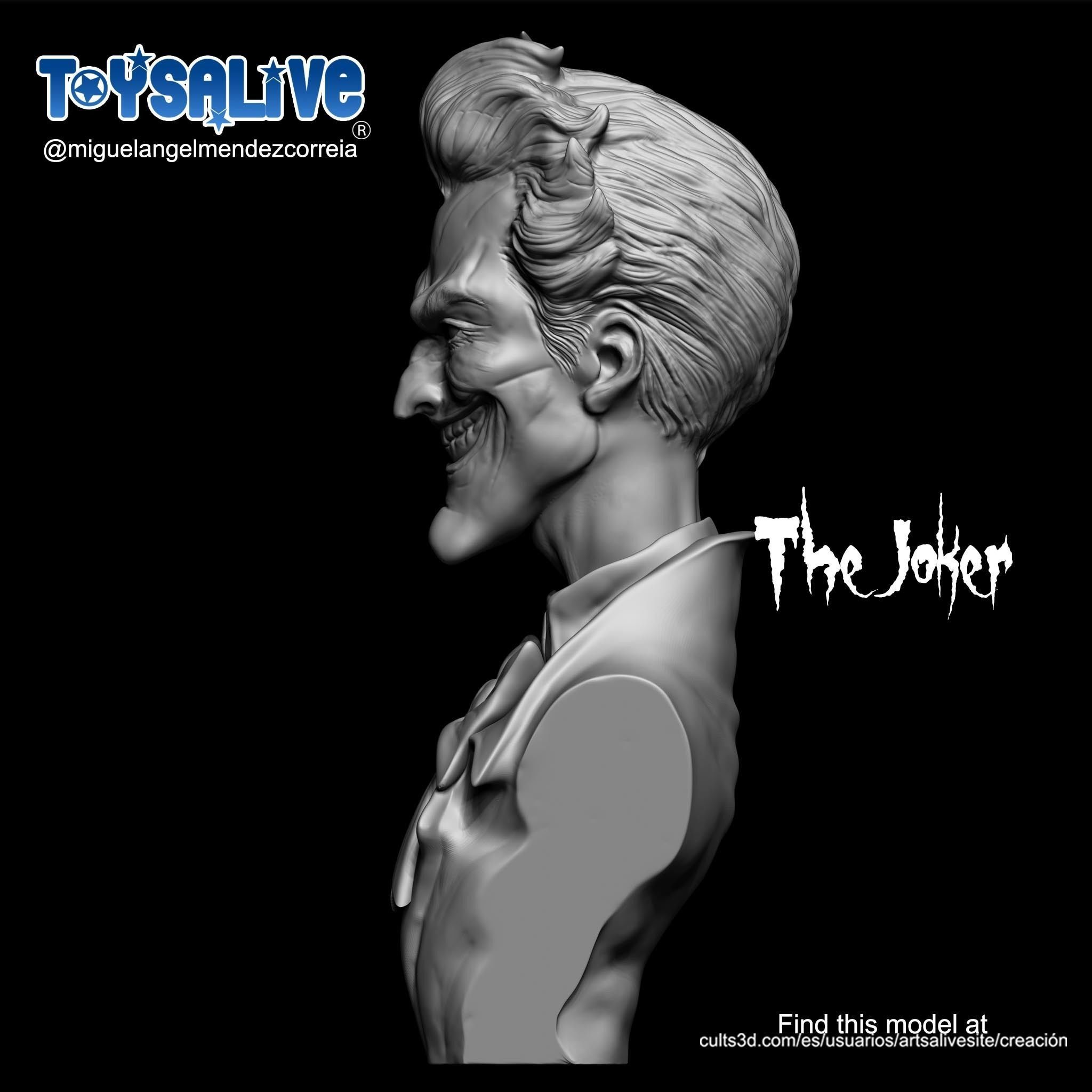 THE JOKER BUST 3D print model_7
