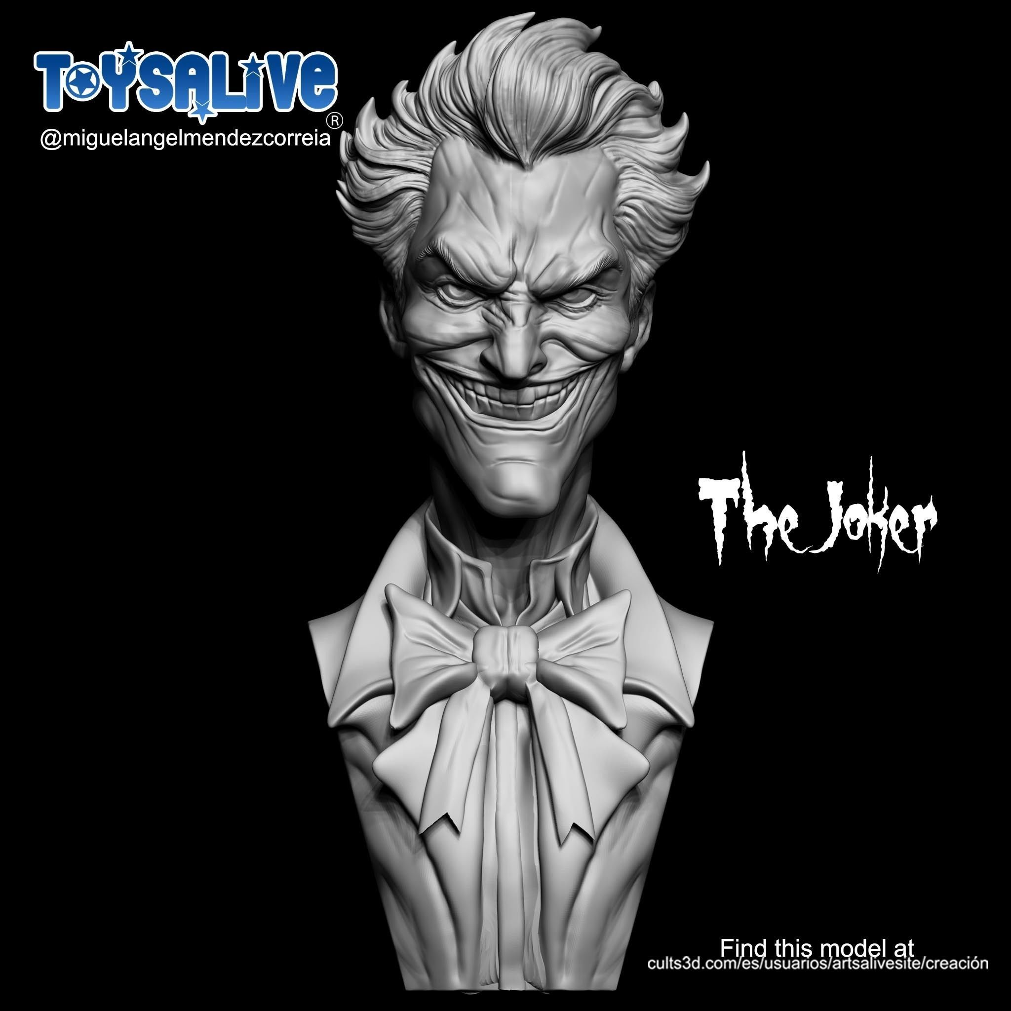 THE JOKER BUST 3D print model_6