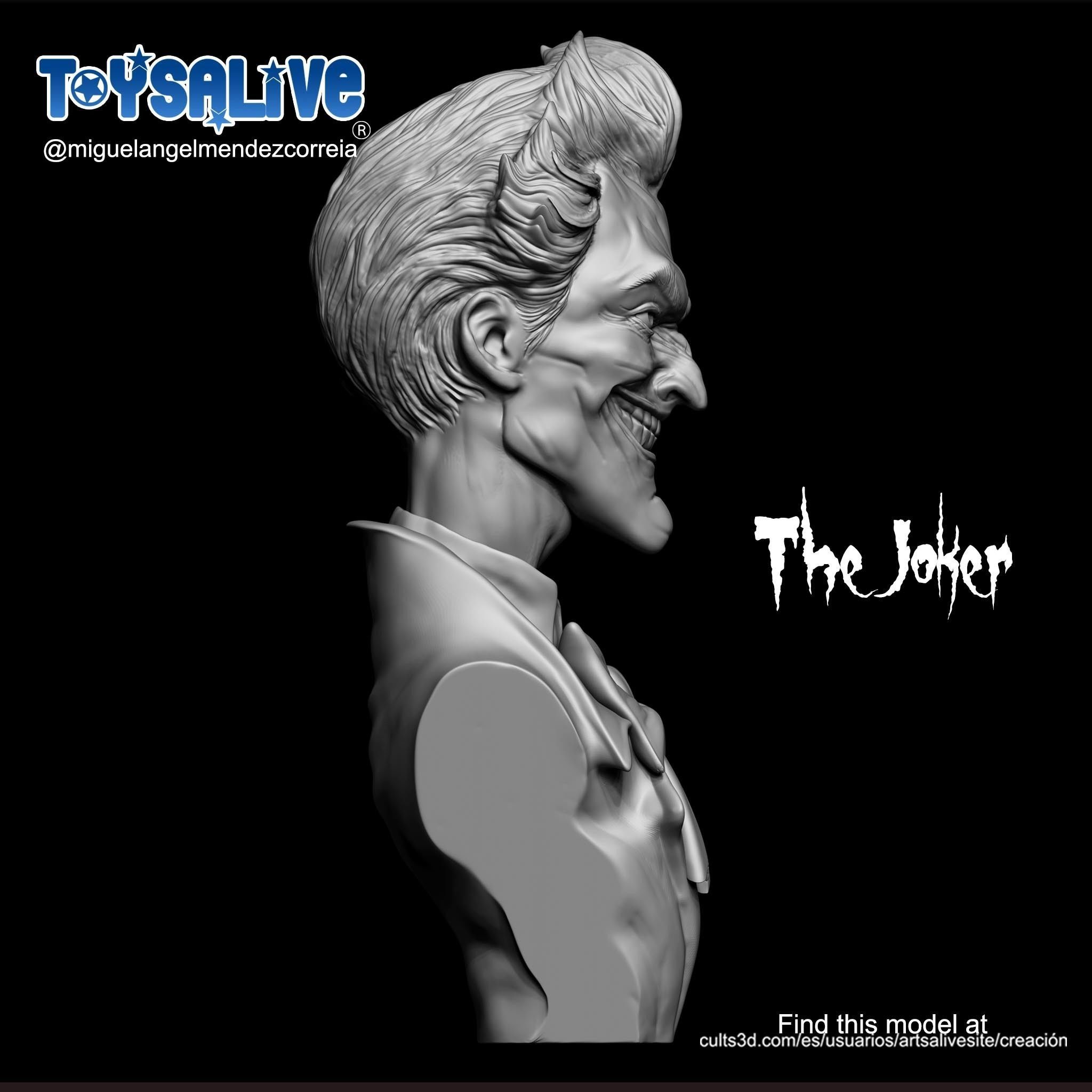 THE JOKER BUST 3D print model_10