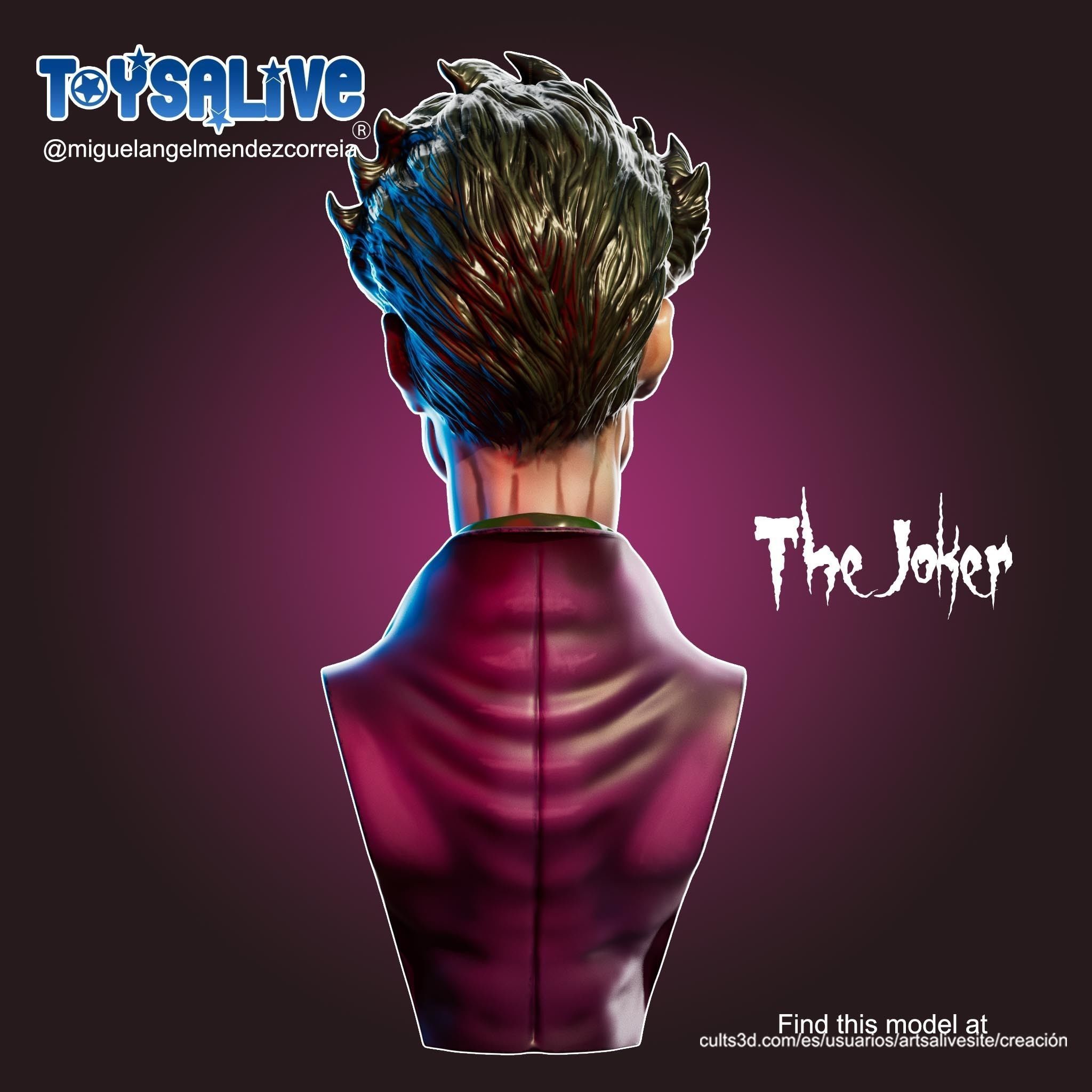 THE JOKER BUST 3D print model_5