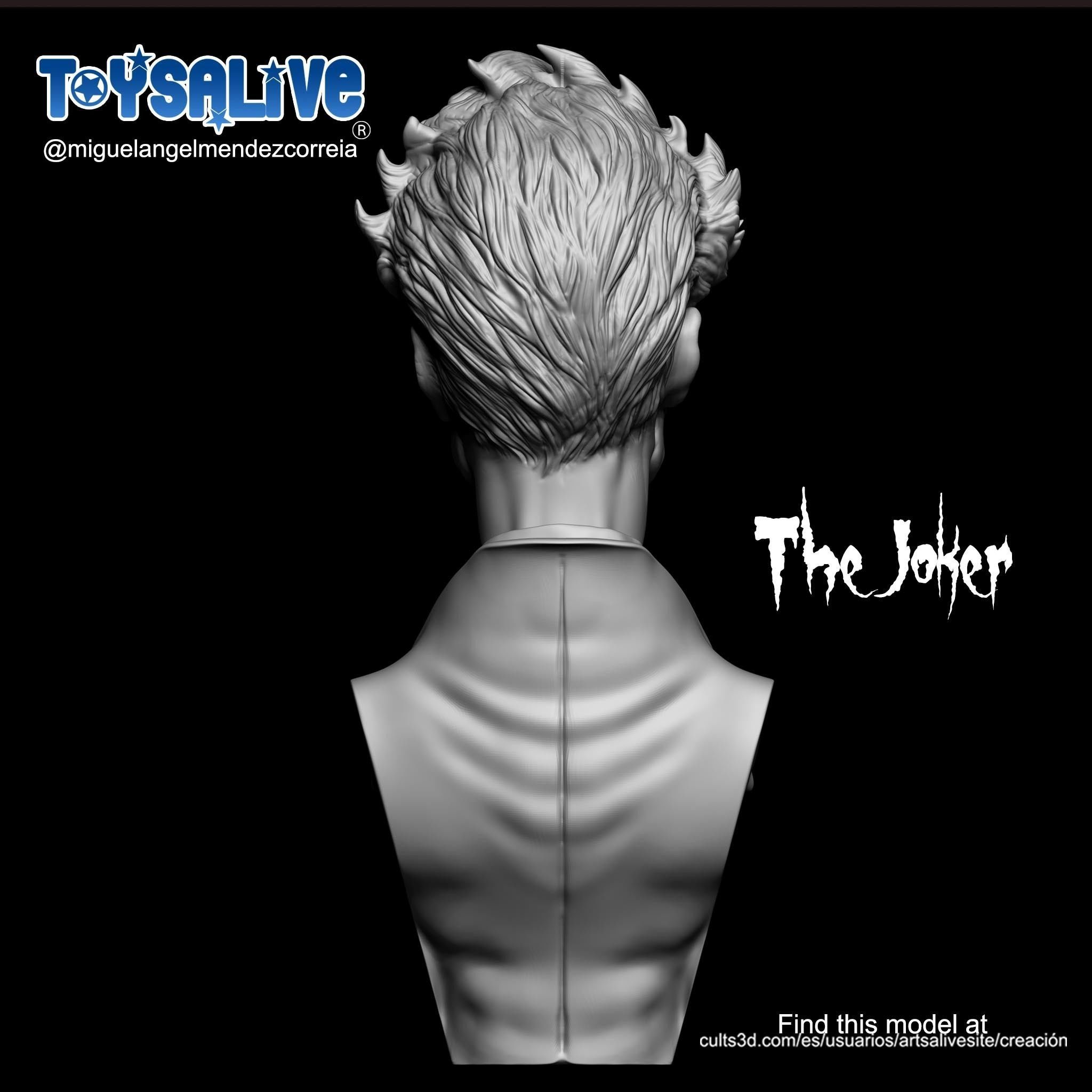 THE JOKER BUST 3D print model_9