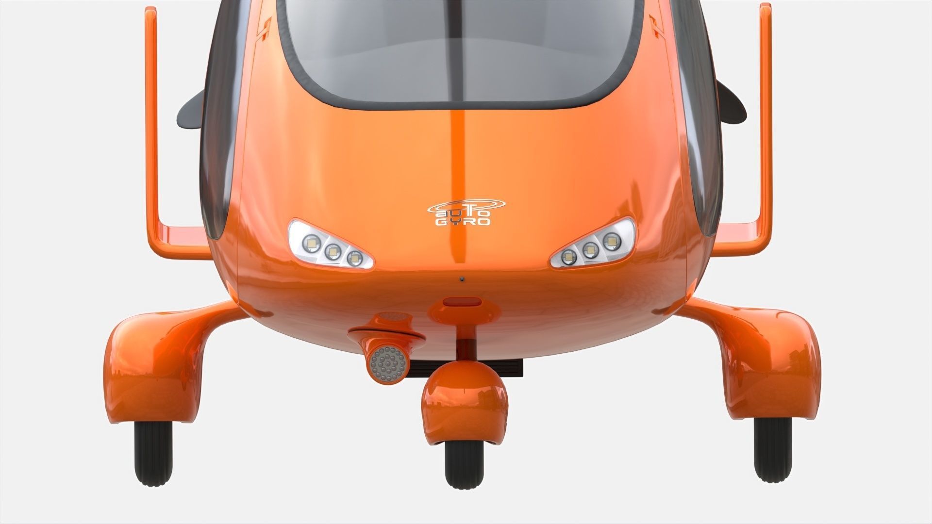 Gyroplane Autogyro Cavalon Orange 3D model_9