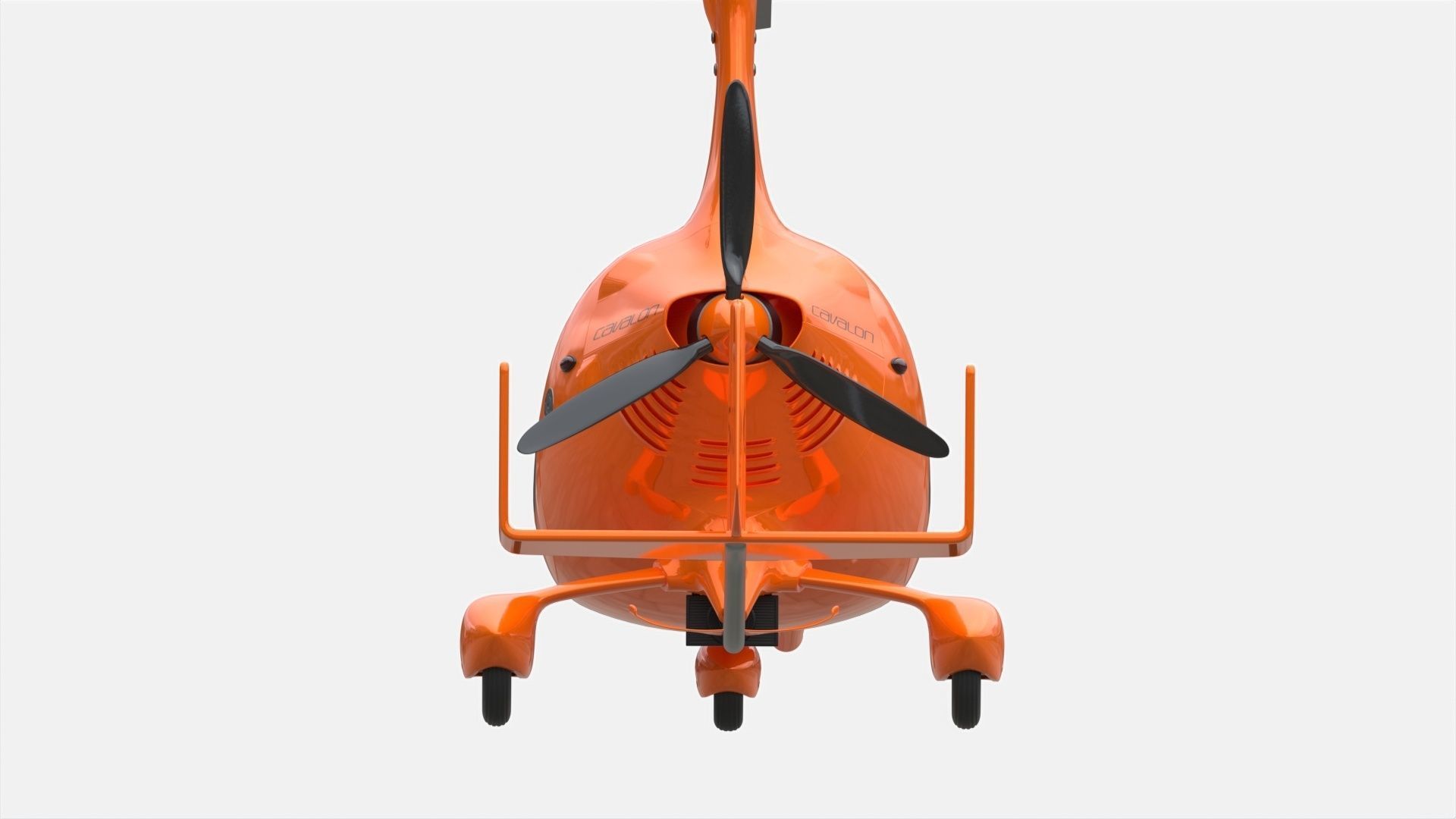 Gyroplane Autogyro Cavalon Orange 3D model_5