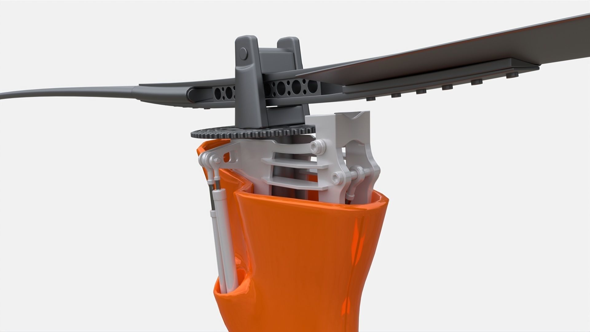 Gyroplane Autogyro Cavalon Orange 3D model_10