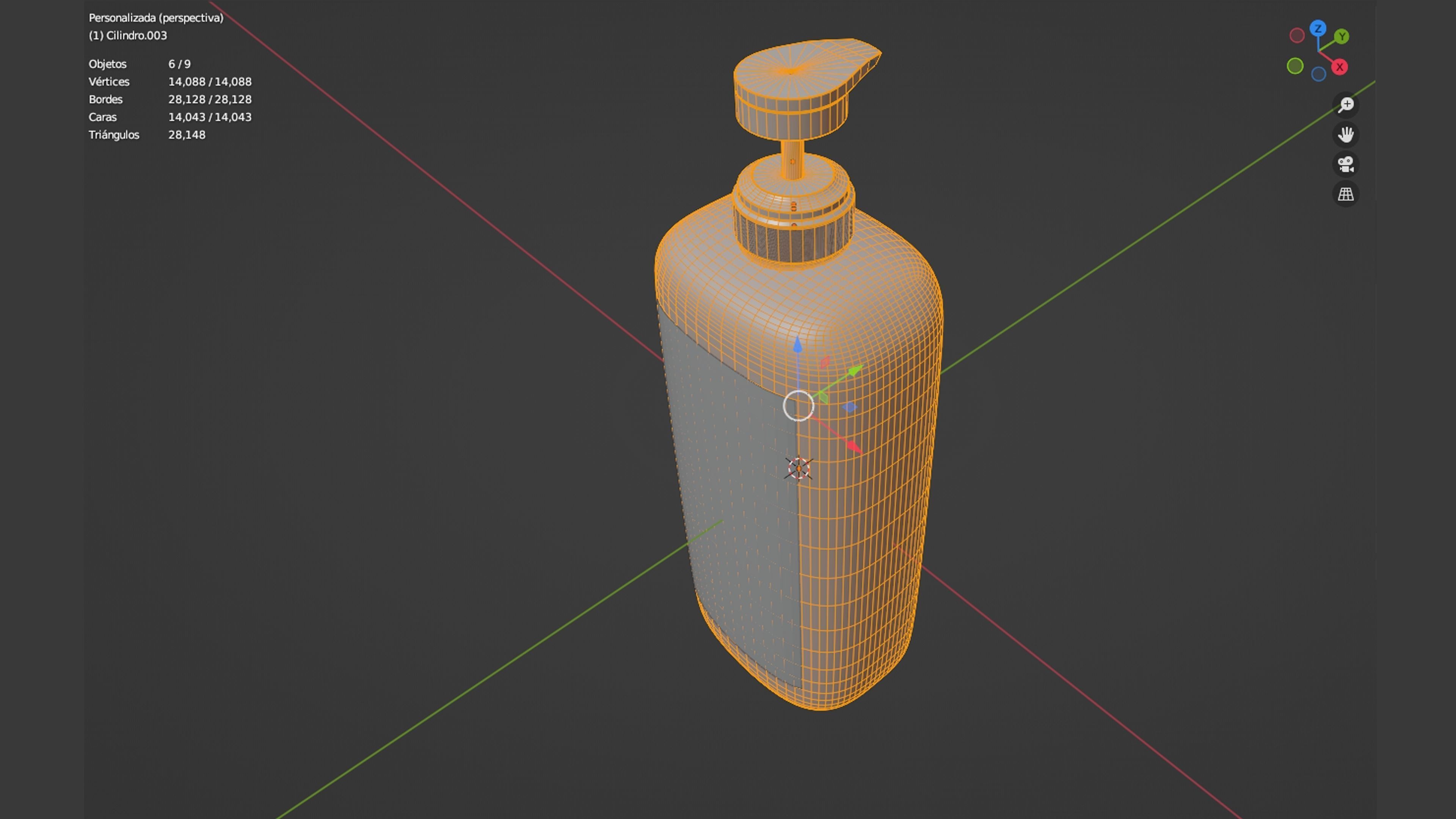 Shampoo bottle 3D model_5