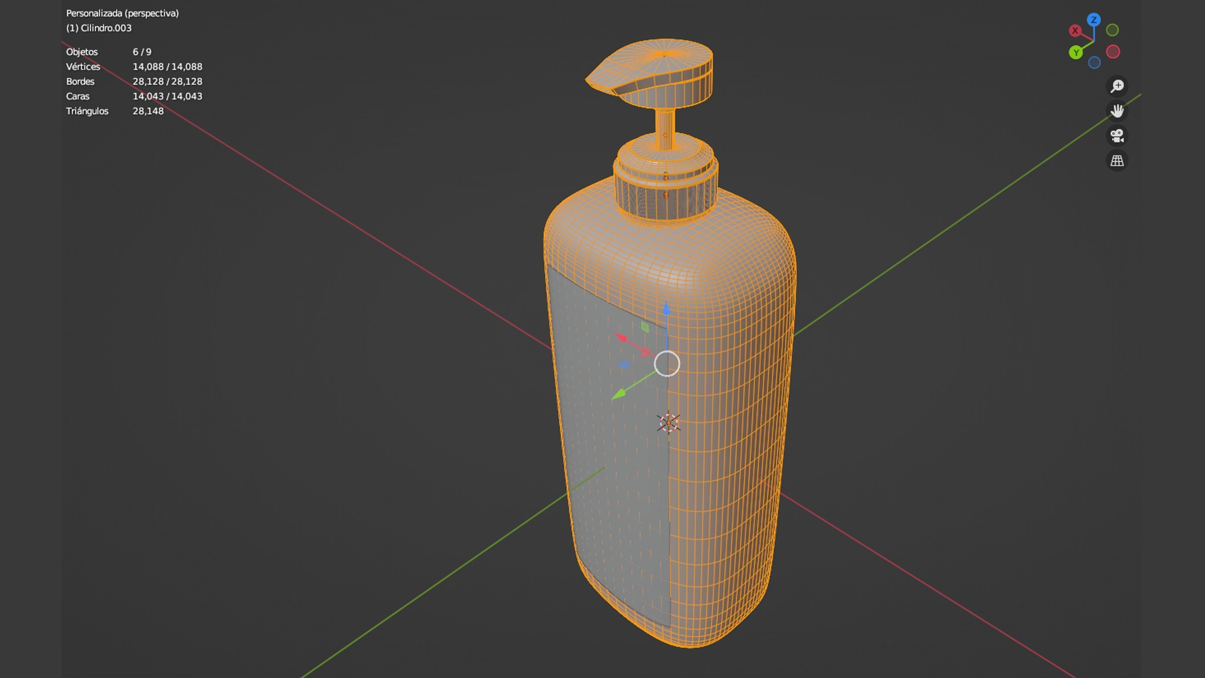 Shampoo bottle 3D model_4