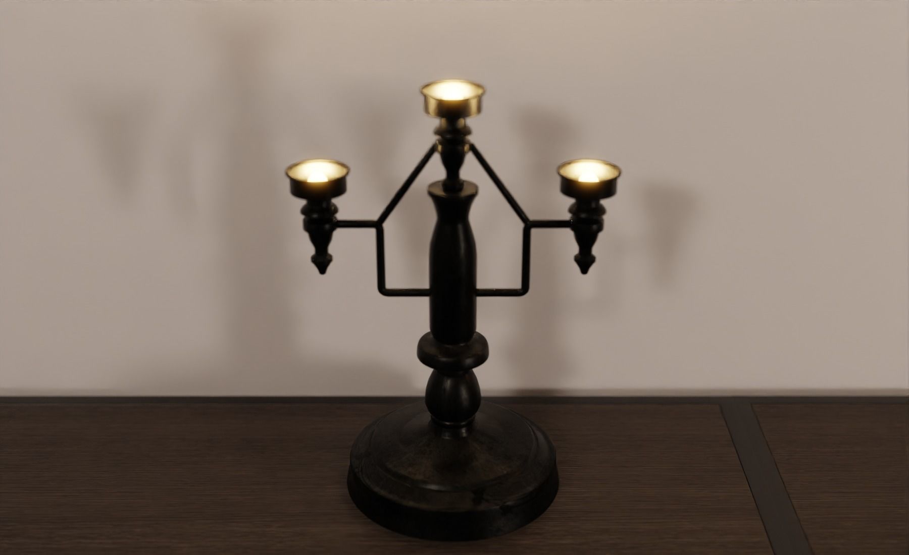 Halloween Three Candle Holder 3D model_3